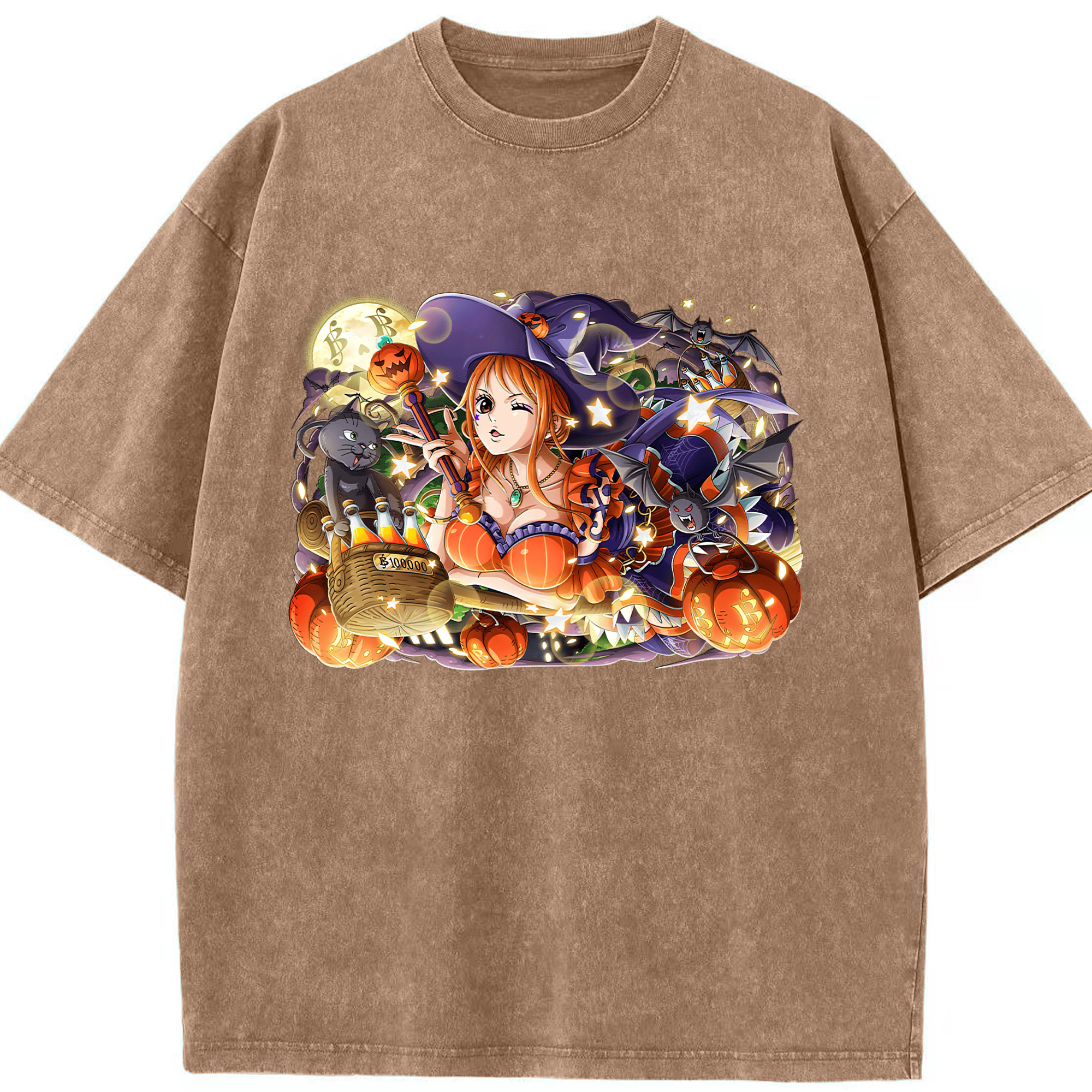 ワンピース ナミ ONE PIECE Nami 綿100% ヴィンテージ風 半袖Tシャツ（フロントプリント）