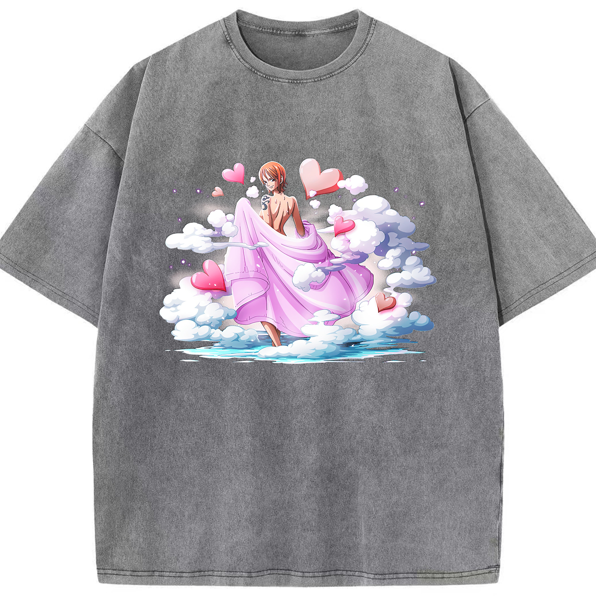 ワンピース ナミ ONE PIECE Nami 綿100% ヴィンテージ風 半袖Tシャツ（フロントプリント）