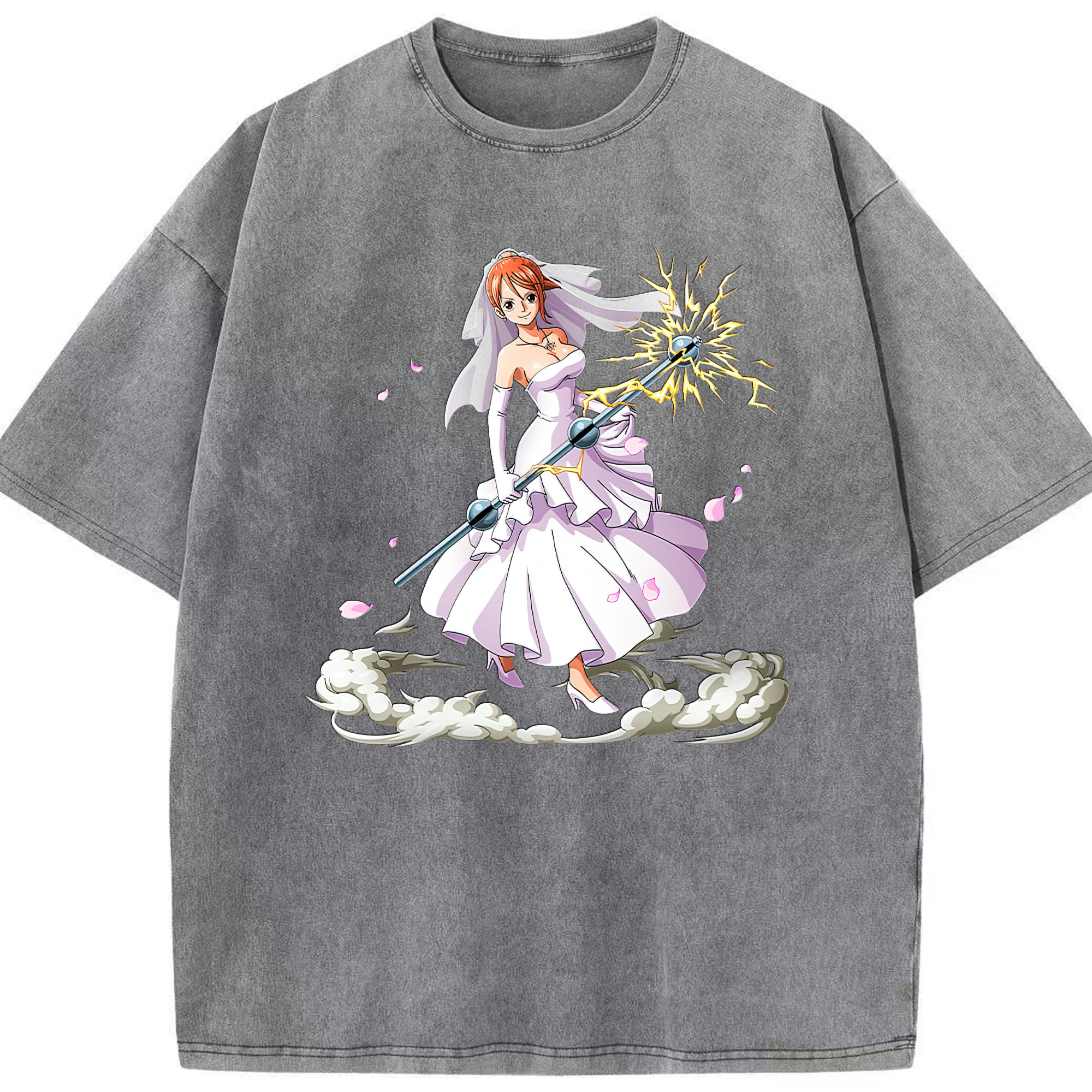 ワンピース ナミ ONE PIECE Nami 綿100% ヴィンテージ風 半袖Tシャツ（フロントプリント）