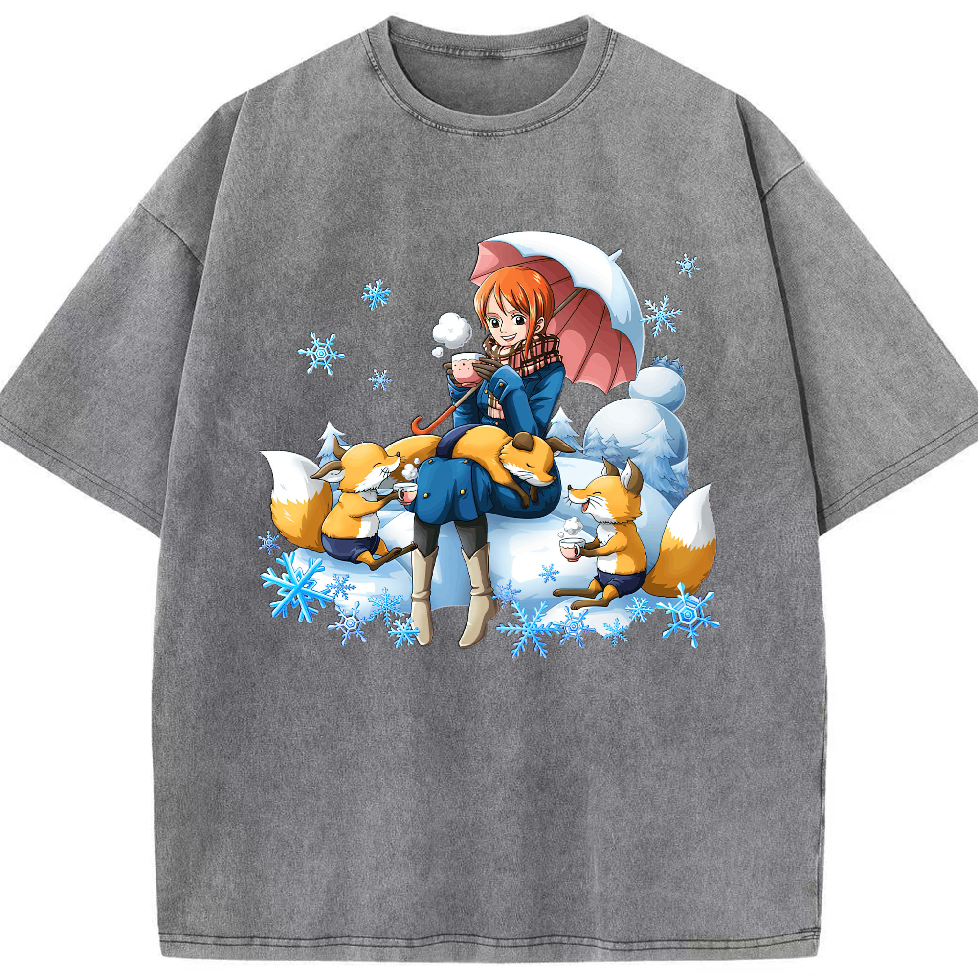 ワンピース ナミ ONE PIECE Nami 綿100% ヴィンテージ風 半袖Tシャツ（フロントプリント）