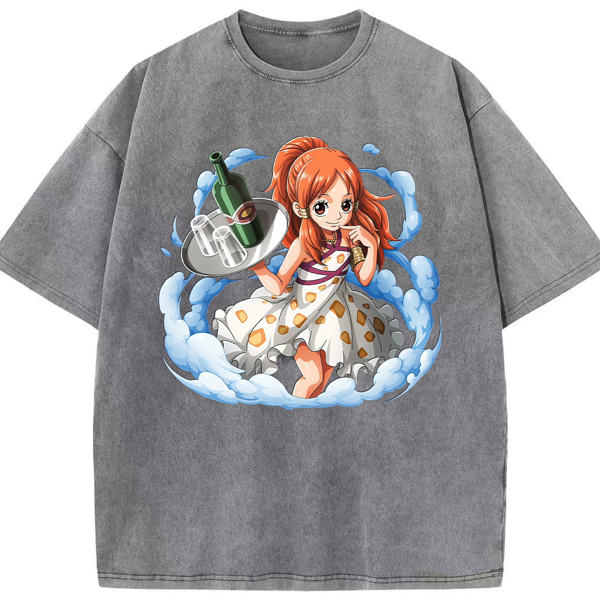 ワンピース ナミ ONE PIECE Nami 綿100% ヴィンテージ風 半袖Tシャツ（フロントプリント）