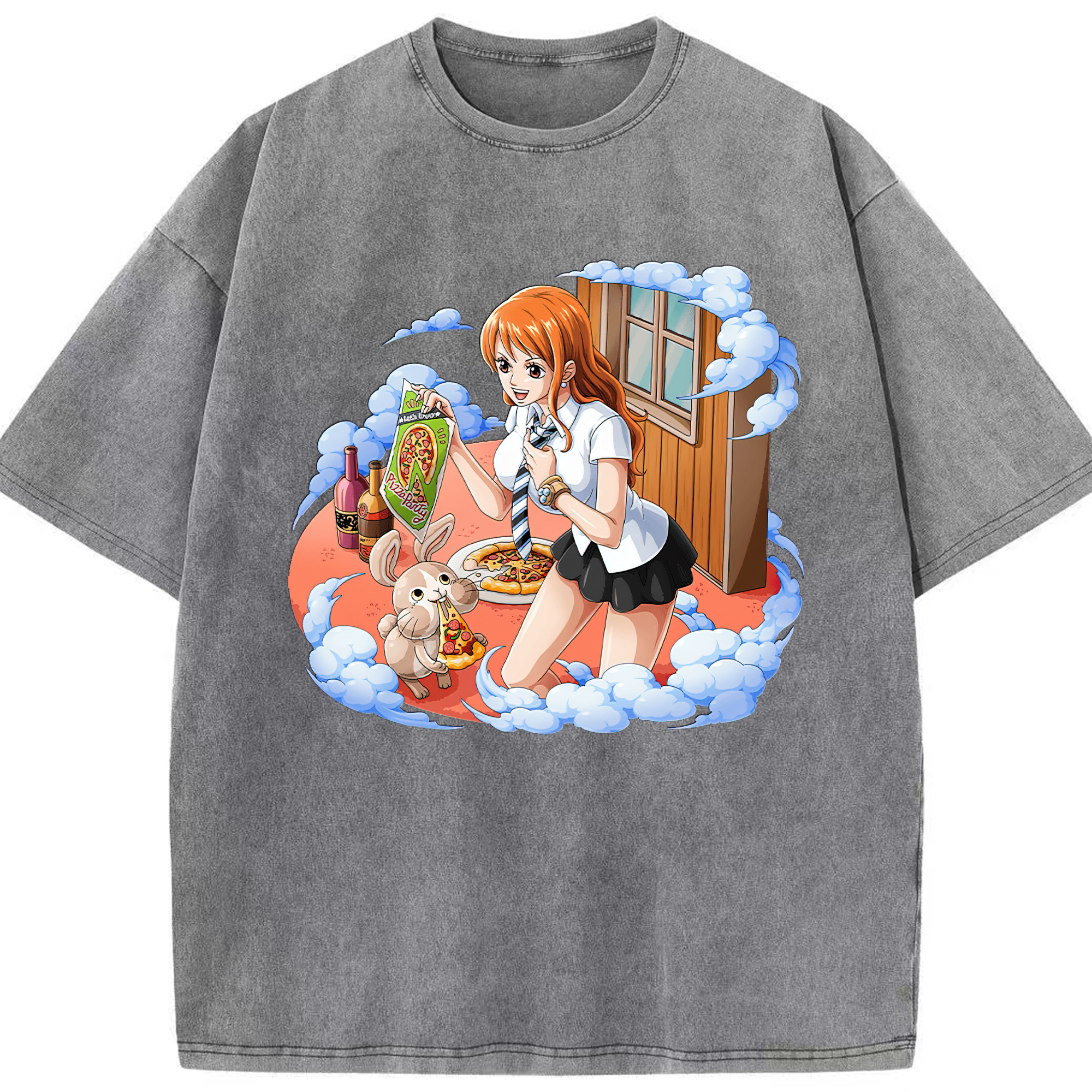 ワンピース ナミ ONE PIECE Nami 綿100% ヴィンテージ風 半袖Tシャツ（フロントプリント）