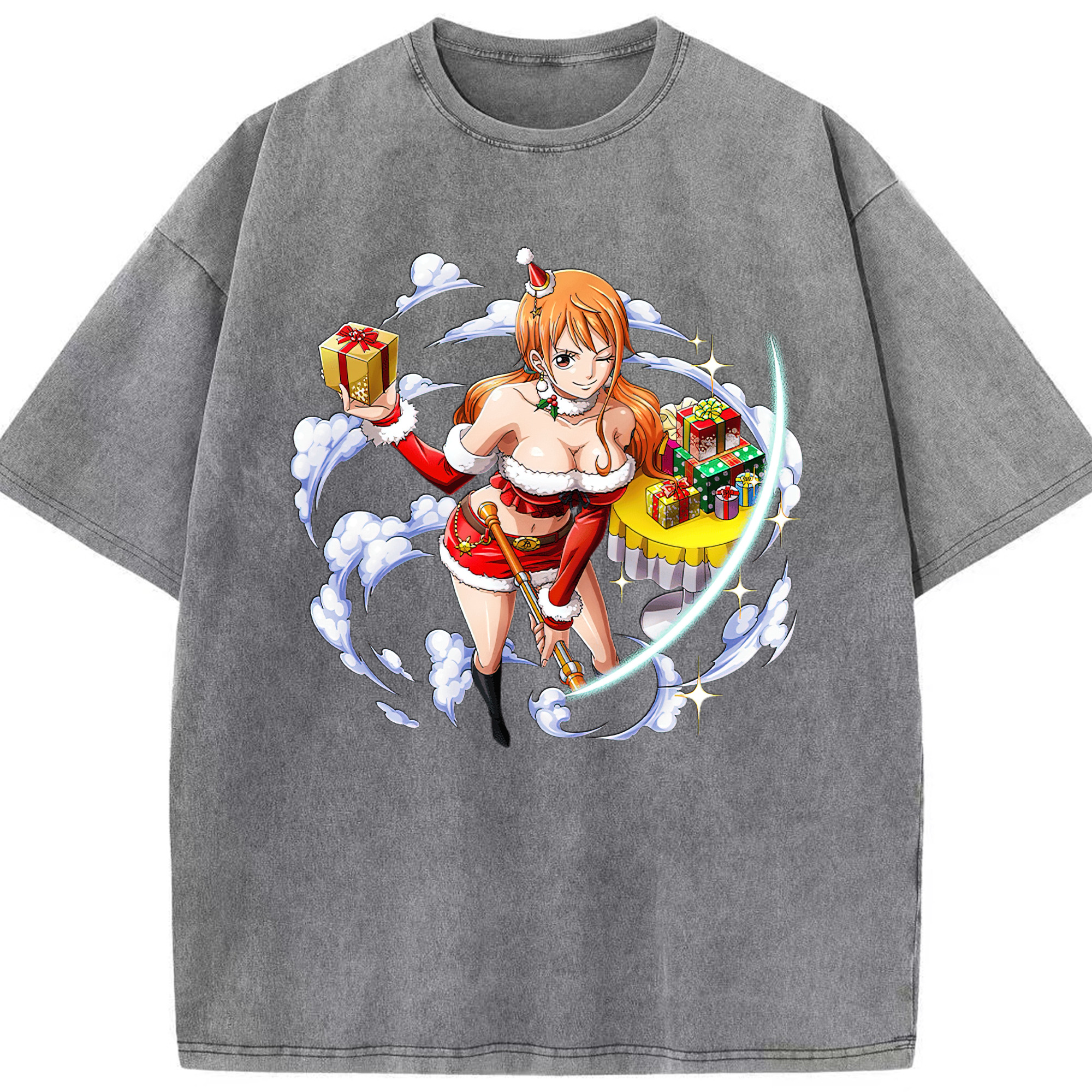 ワンピース ナミ ONE PIECE Nami 綿100% ヴィンテージ風 半袖Tシャツ（フロントプリント）