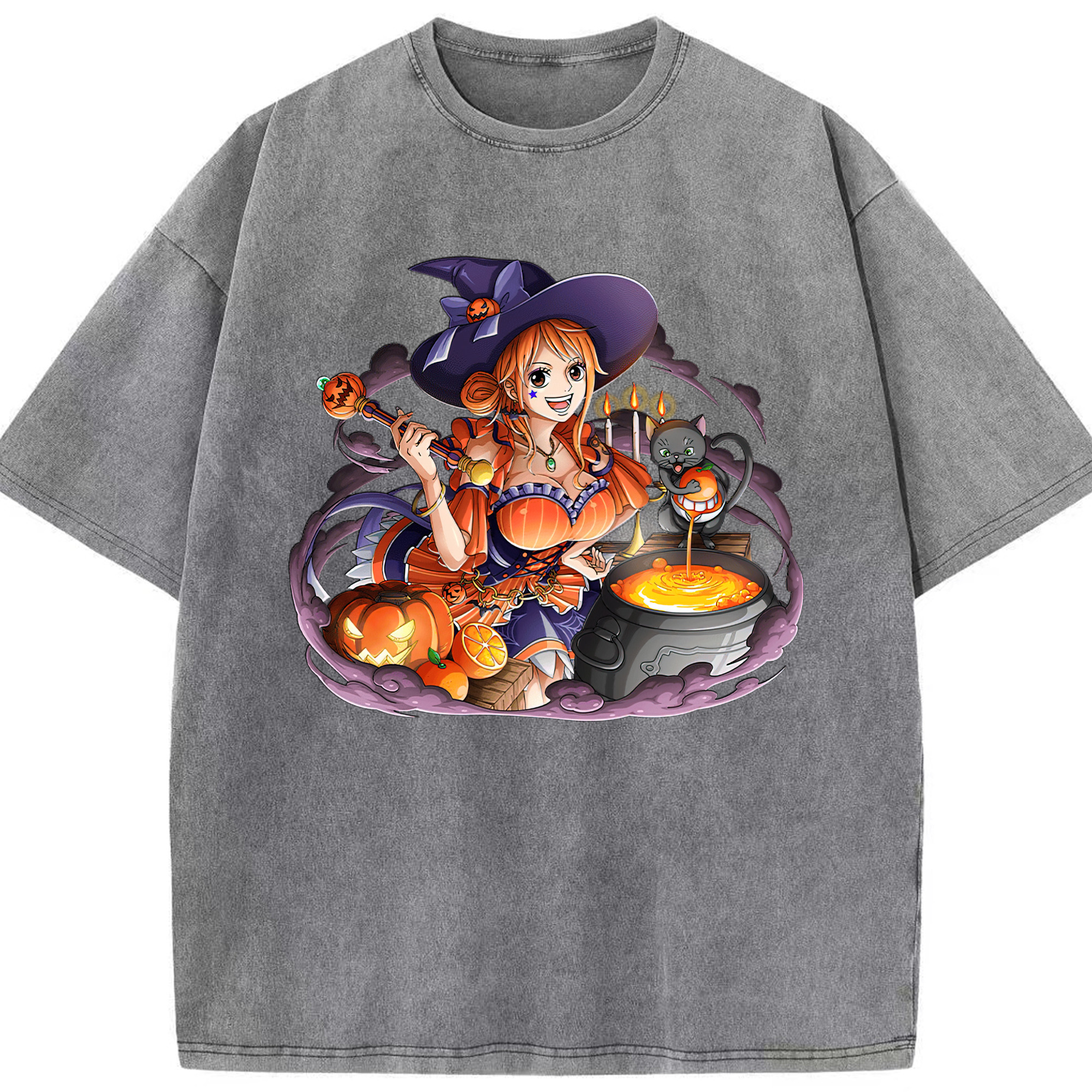ワンピース ナミ ONE PIECE Nami 綿100% ヴィンテージ風 半袖Tシャツ（フロントプリント）