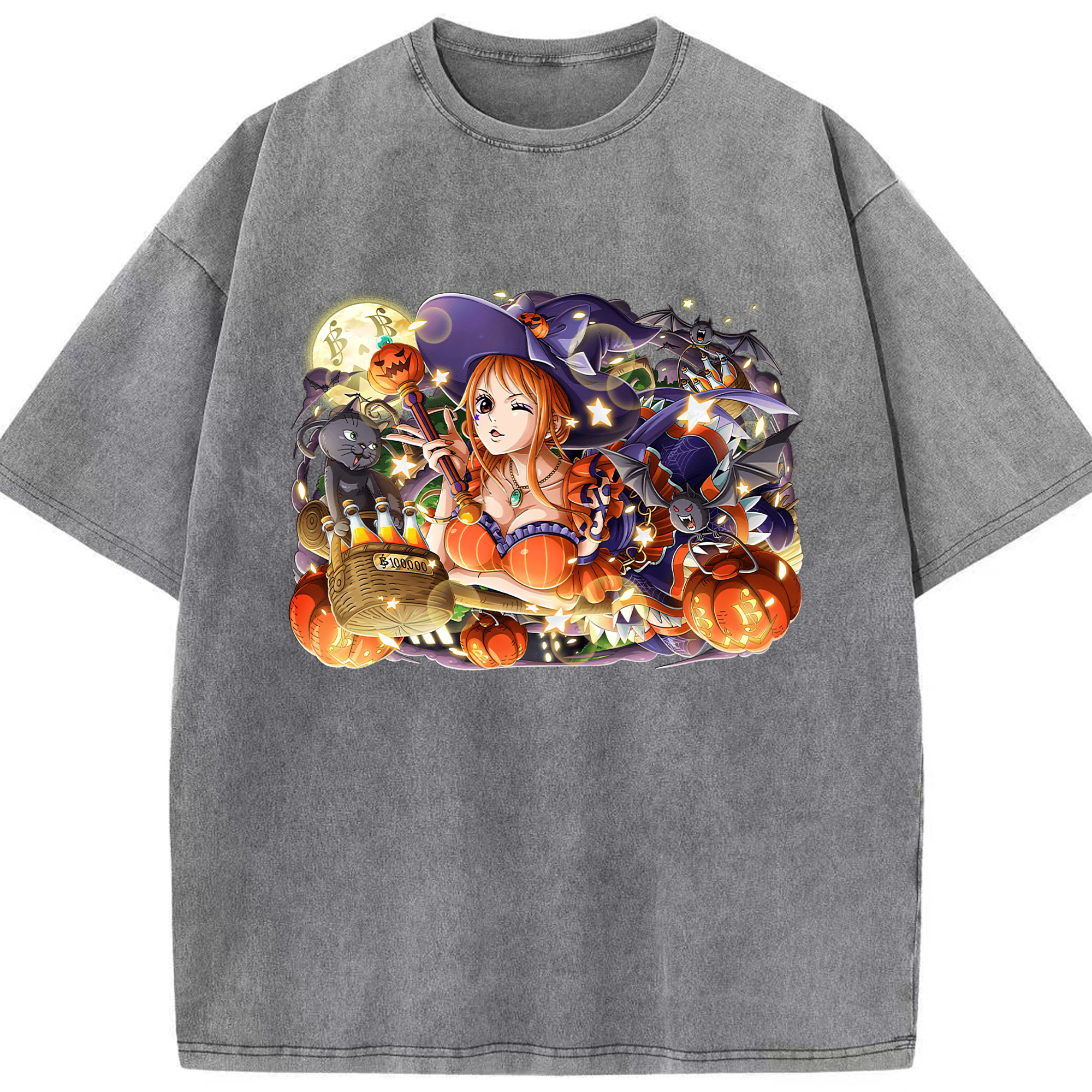 ワンピース ナミ ONE PIECE Nami 綿100% ヴィンテージ風 半袖Tシャツ（フロントプリント）