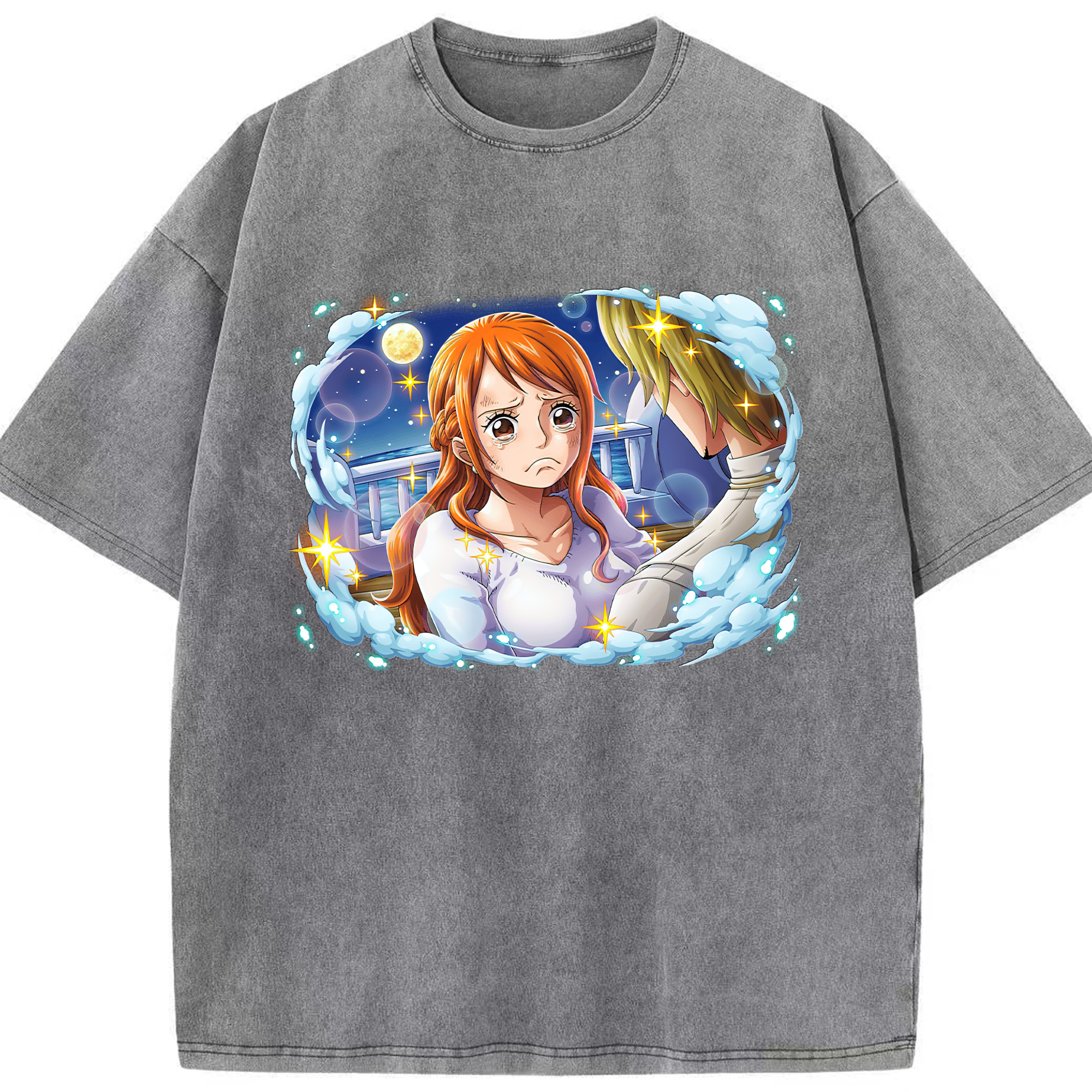ワンピース ナミ ONE PIECE Nami 綿100% ヴィンテージ風 半袖Tシャツ（フロントプリント）