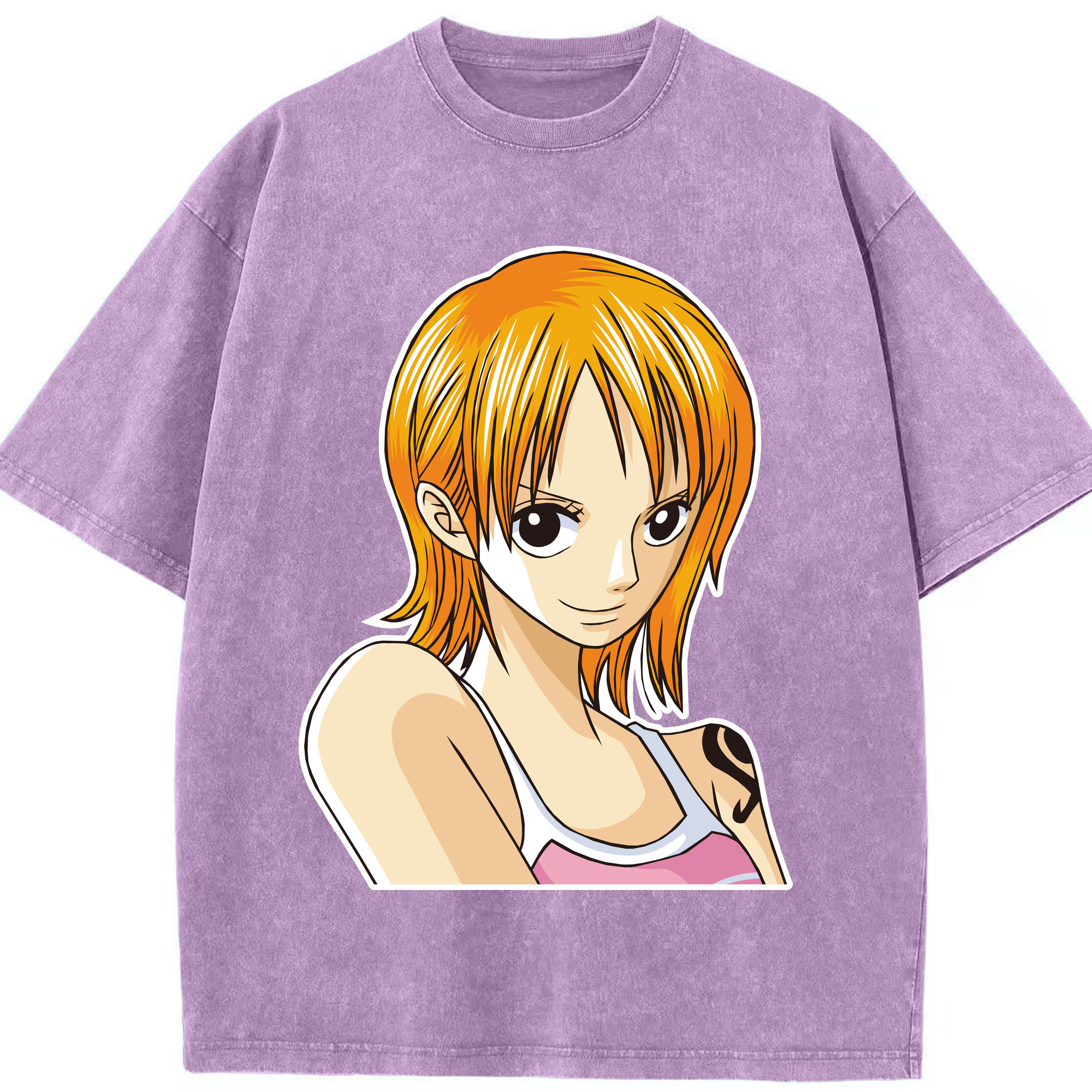 ワンピース ナミ ONE PIECE Nami 綿100% ヴィンテージ風 半袖Tシャツ（フロントプリント）