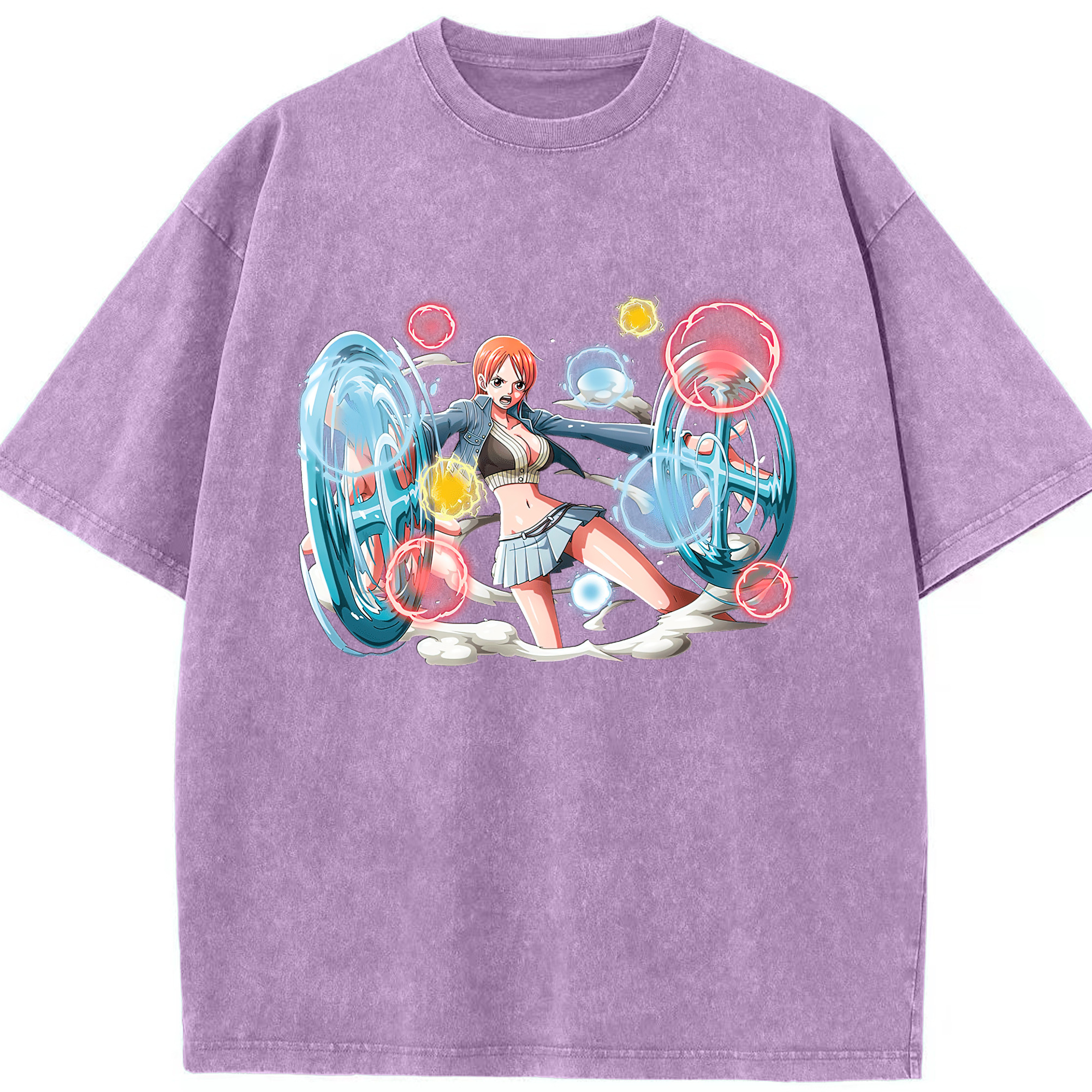 ワンピース ナミ ONE PIECE Nami 綿100% ヴィンテージ風 半袖Tシャツ（フロントプリント）
