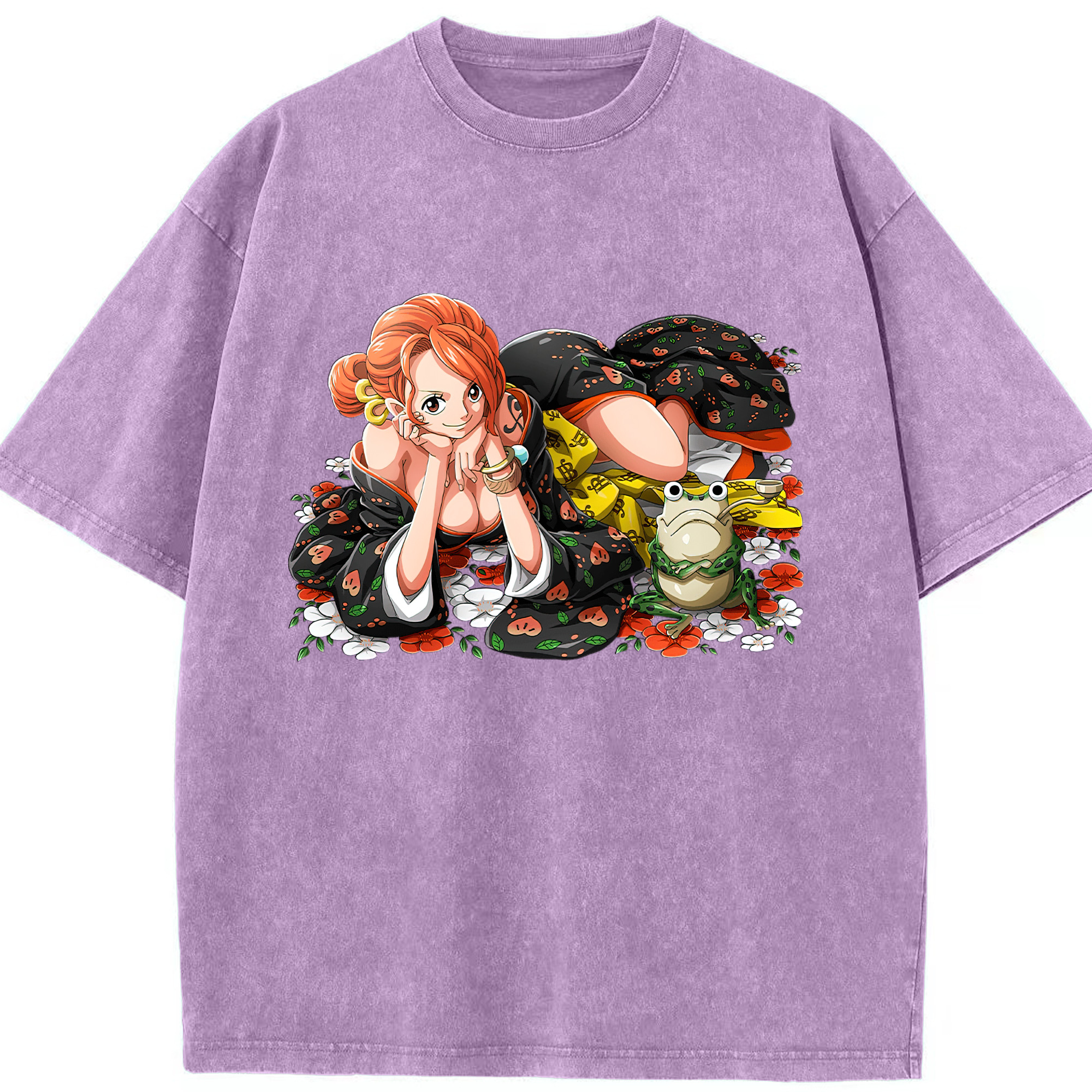 ワンピース ナミ ONE PIECE Nami 綿100% ヴィンテージ風 半袖Tシャツ（フロントプリント）