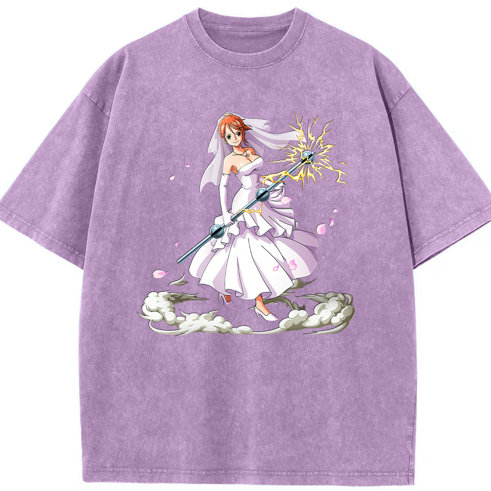 ワンピース ナミ ONE PIECE Nami 綿100% ヴィンテージ風 半袖Tシャツ（フロントプリント）