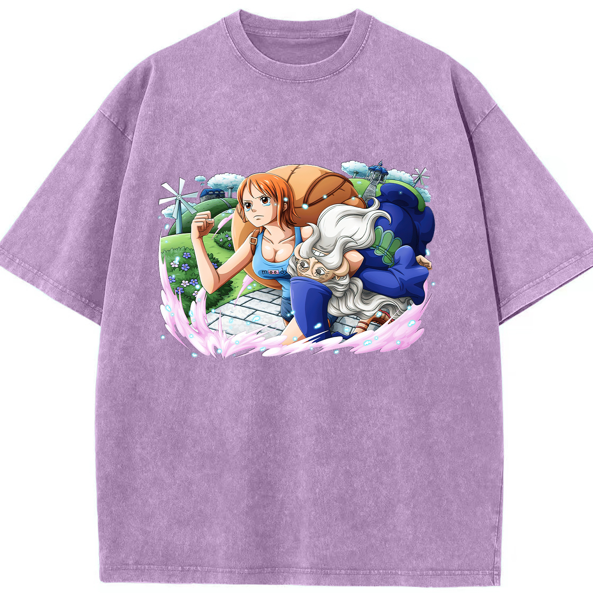 ワンピース ナミ ONE PIECE Nami 綿100% ヴィンテージ風 半袖Tシャツ（フロントプリント）