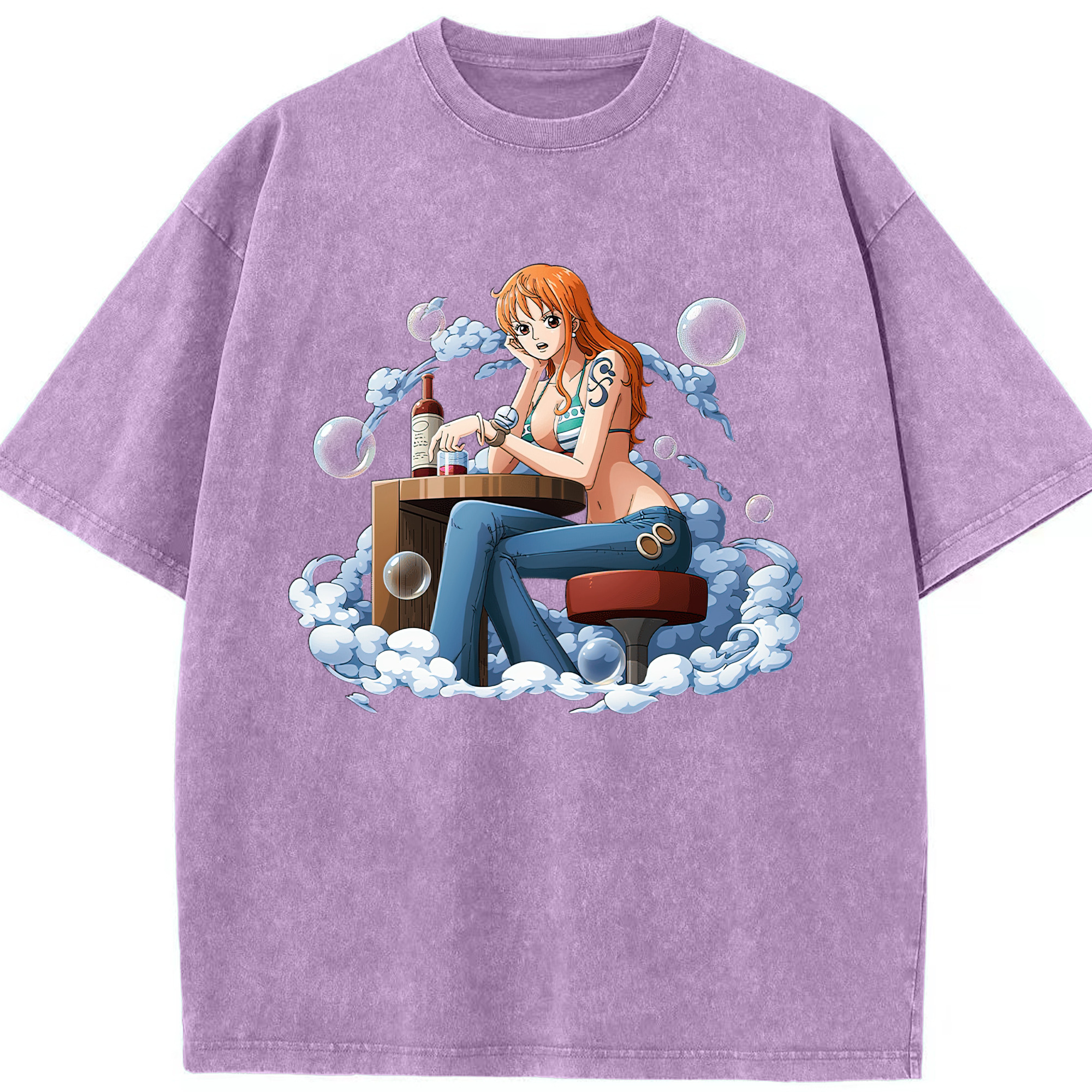 ワンピース ナミ ONE PIECE Nami 綿100% ヴィンテージ風 半袖Tシャツ（フロントプリント）