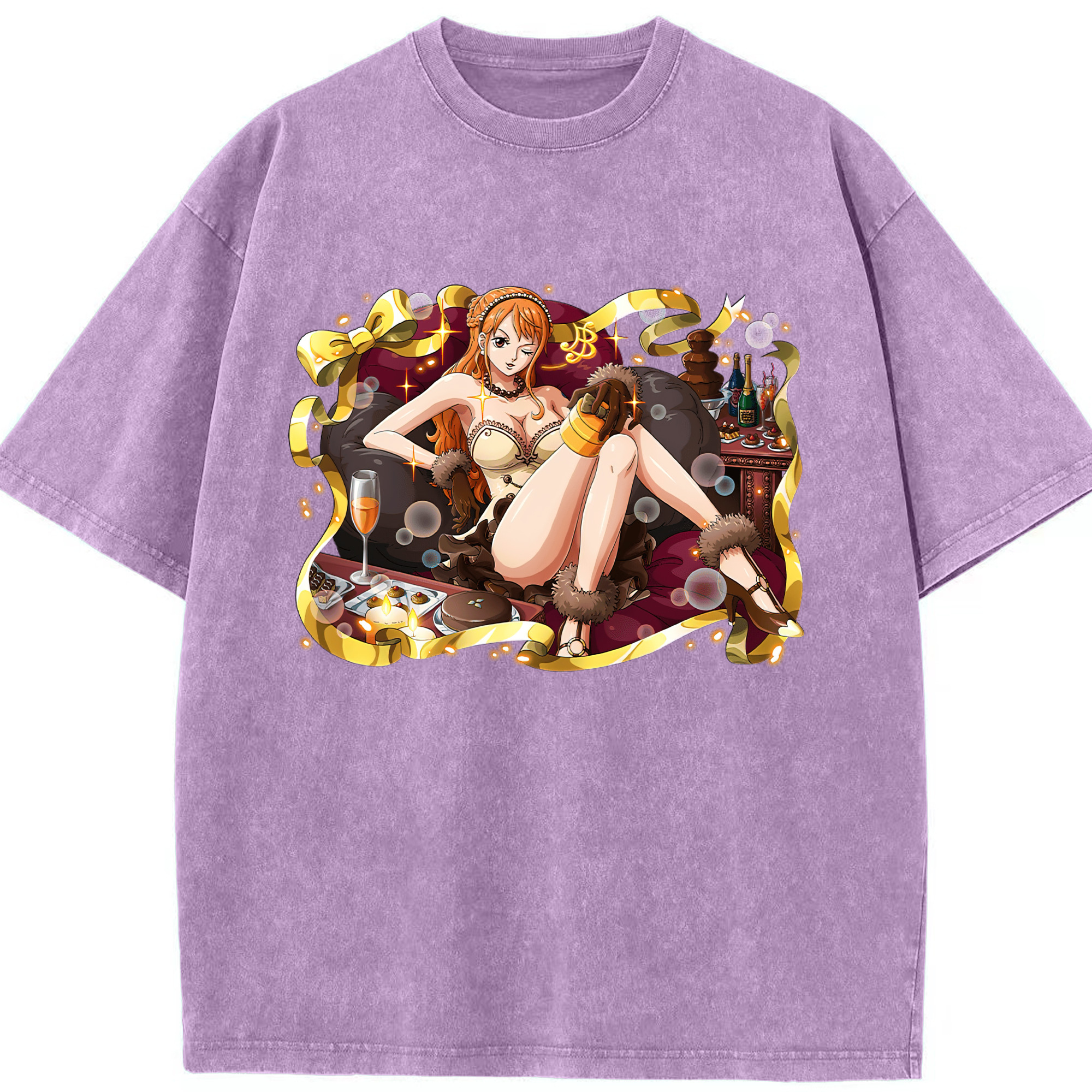 ワンピース ナミ ONE PIECE Nami 綿100% ヴィンテージ風 半袖Tシャツ（フロントプリント）