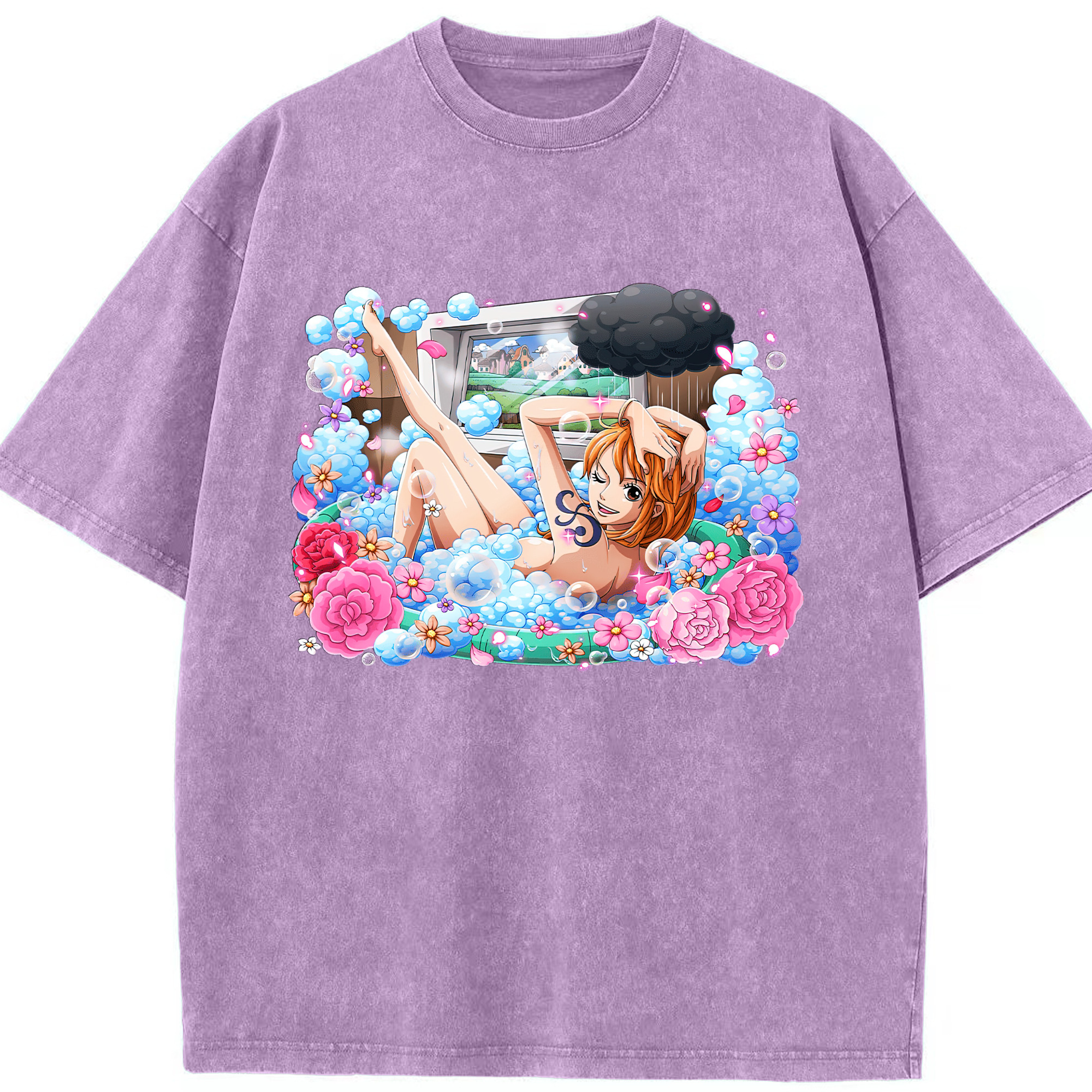 ワンピース ナミ ONE PIECE Nami 綿100% ヴィンテージ風 半袖Tシャツ（フロントプリント）