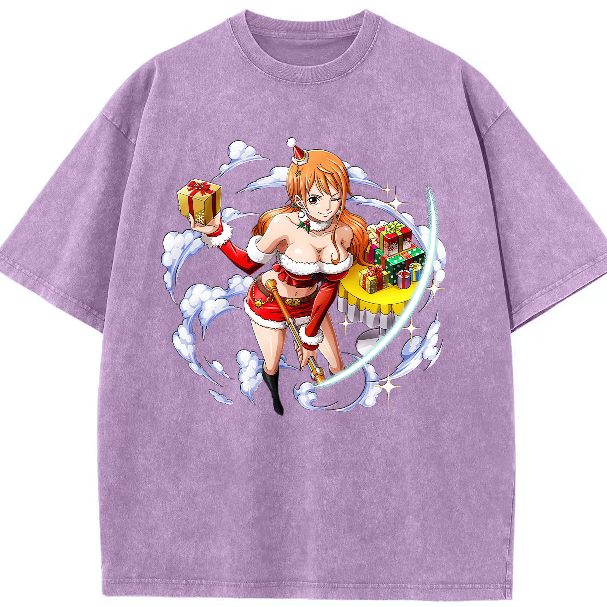 ワンピース ナミ ONE PIECE Nami 綿100% ヴィンテージ風 半袖Tシャツ（フロントプリント）