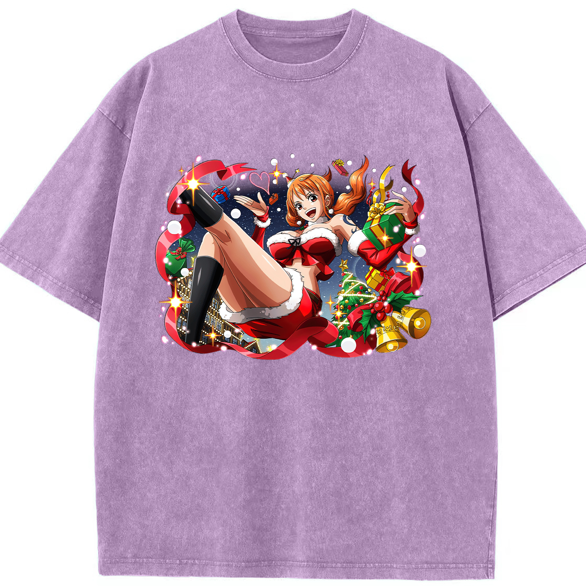 ワンピース ナミ ONE PIECE Nami 綿100% ヴィンテージ風 半袖Tシャツ（フロントプリント）