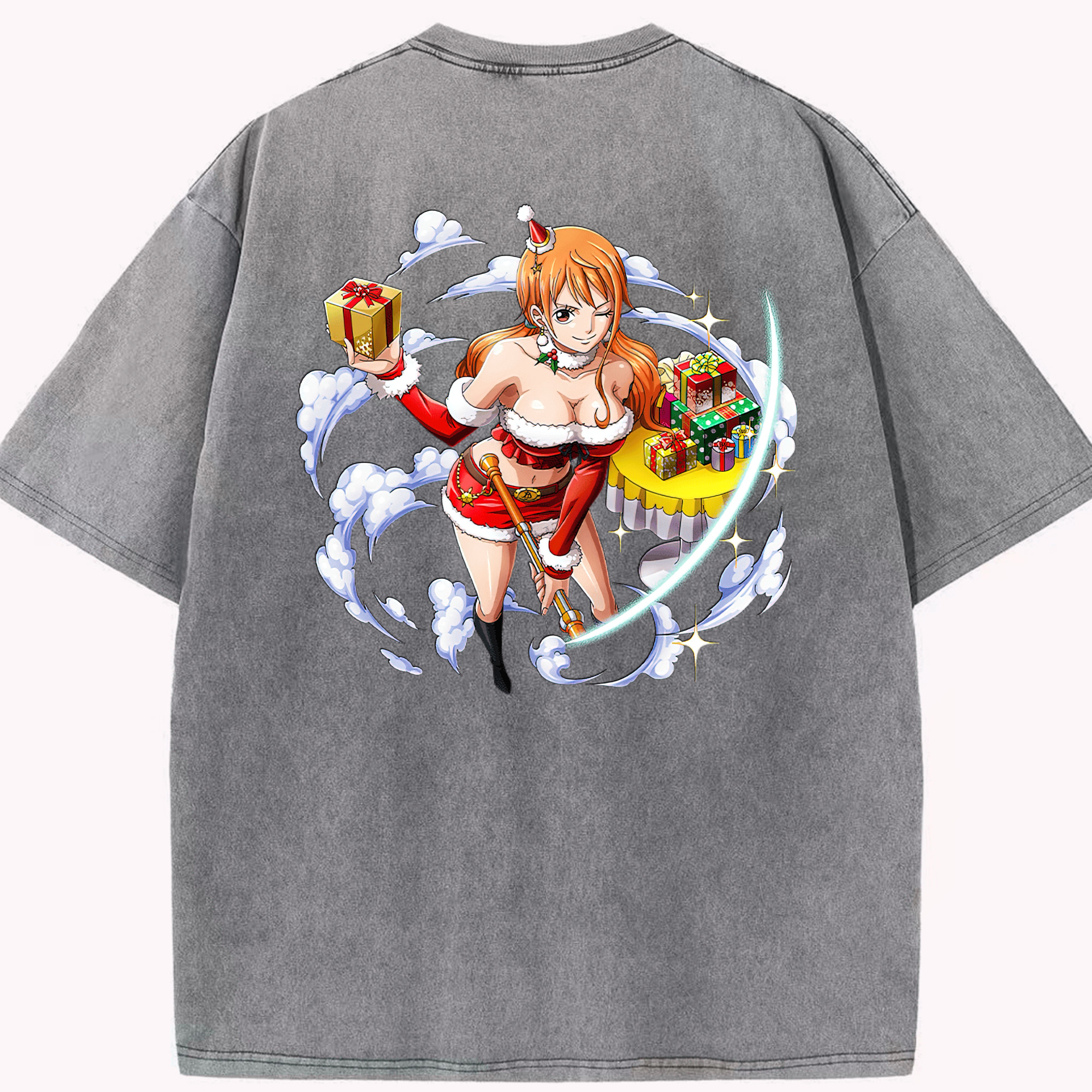 ワンピース ナミ ONE PIECE Nami 綿100% ヴィンテージ風 半袖Tシャツ（背面プリント）