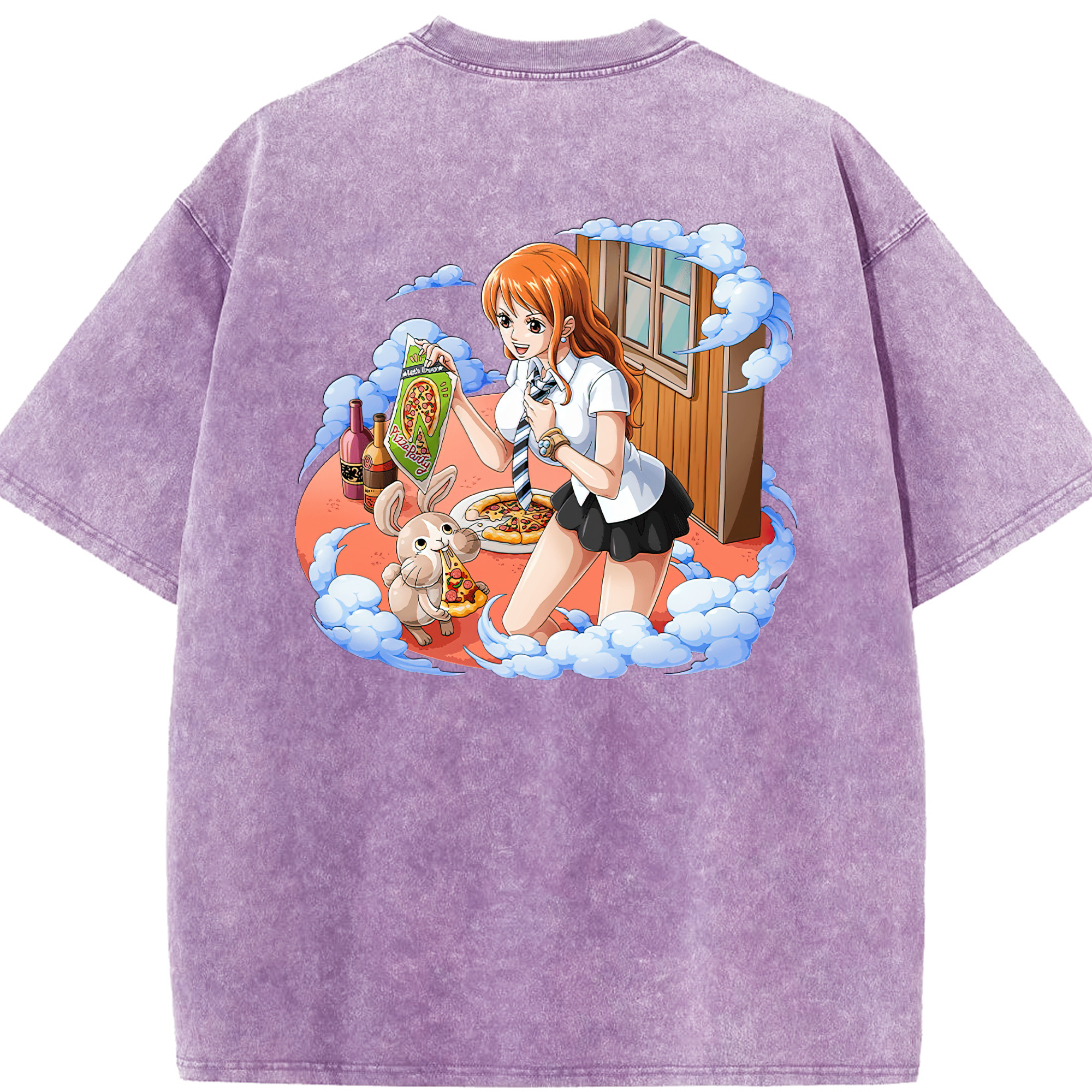 ワンピース ナミ ONE PIECE Nami 綿100% ヴィンテージ風 半袖Tシャツ（背面プリント）