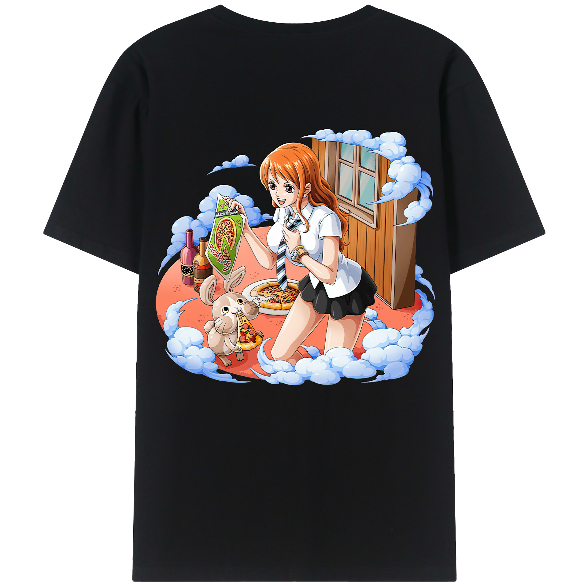 （画像用） ワンピース ナミ ONE PIECE Nami 綿100％ メンズ半袖Tシャツ（バックプリント） 通気性