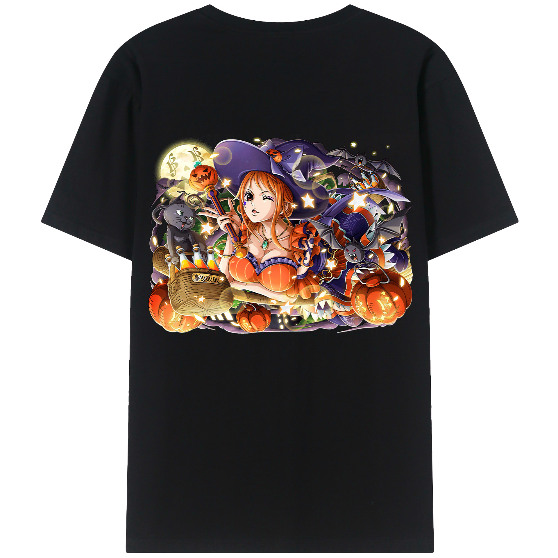 （画像用） ワンピース ナミ ONE PIECE Nami 綿100％ メンズ半袖Tシャツ（バックプリント） 通気性