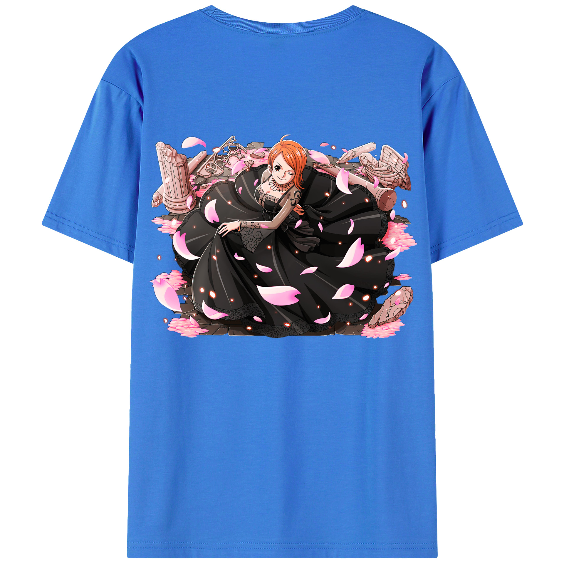 （画像用） ワンピース ナミ ONE PIECE Nami 綿100％ メンズ半袖Tシャツ（バックプリント） 通気性
