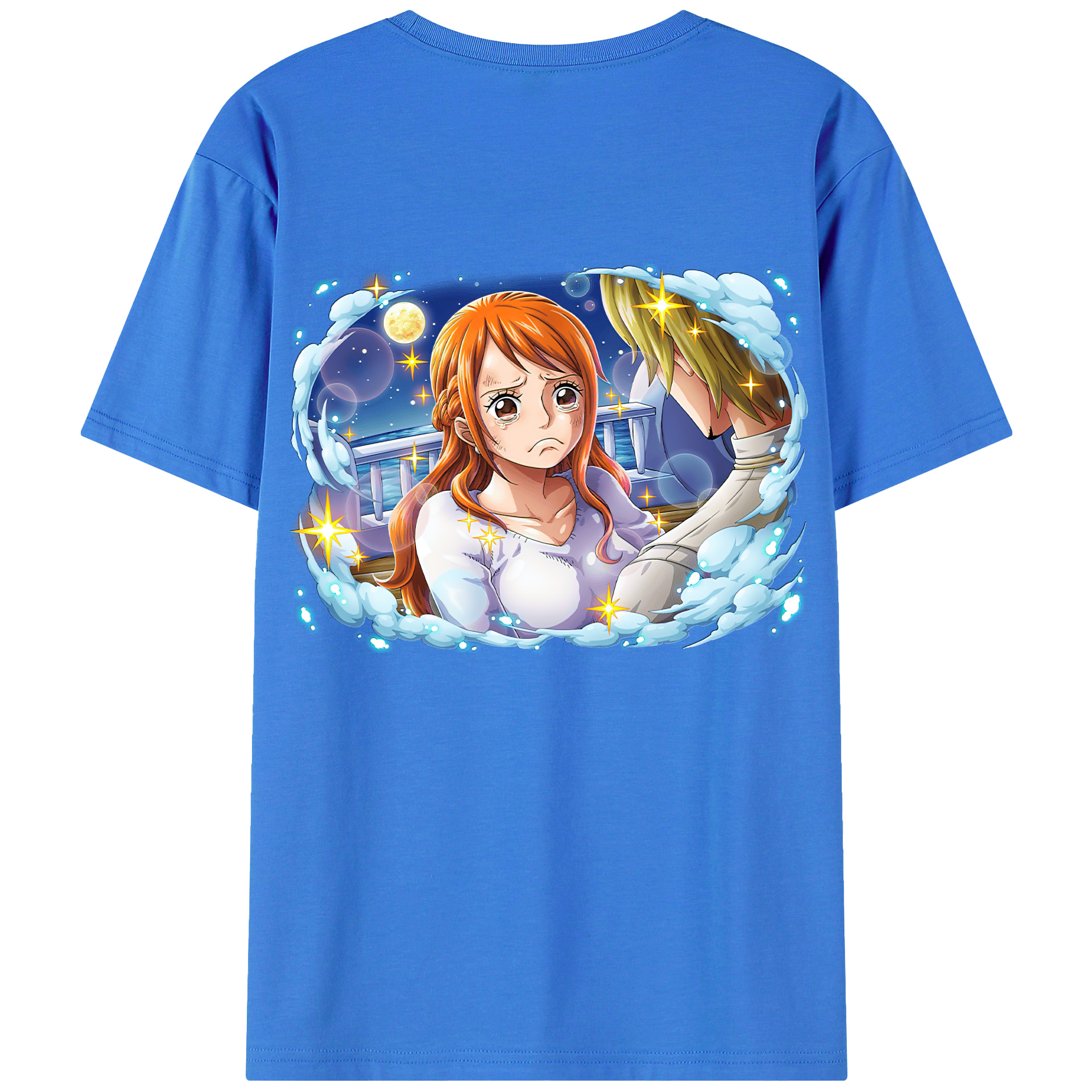 （画像用） ワンピース ナミ ONE PIECE Nami 綿100％ メンズ半袖Tシャツ（バックプリント） 通気性