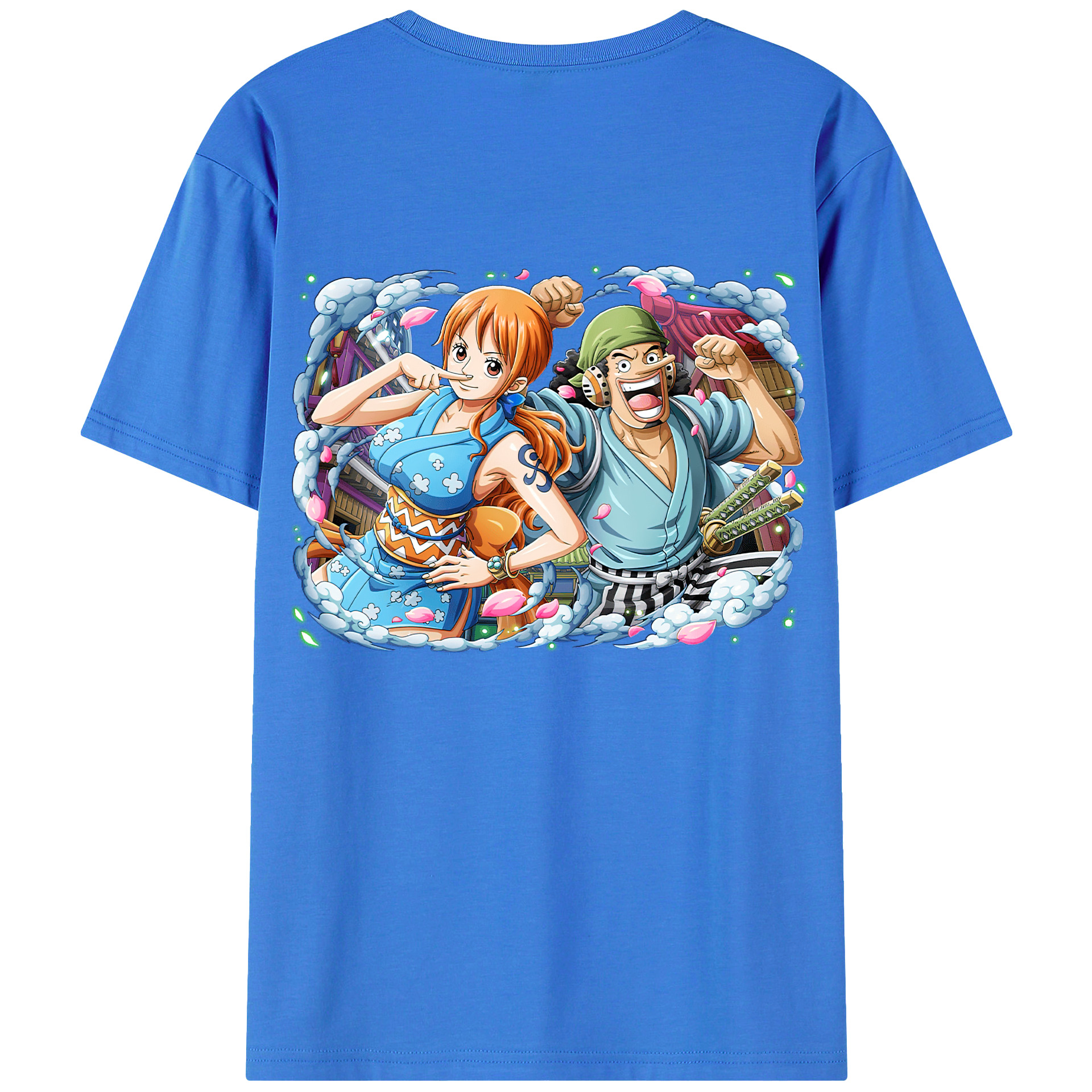 （画像用） ワンピース ナミ ONE PIECE Nami 綿100％ メンズ半袖Tシャツ（バックプリント） 通気性