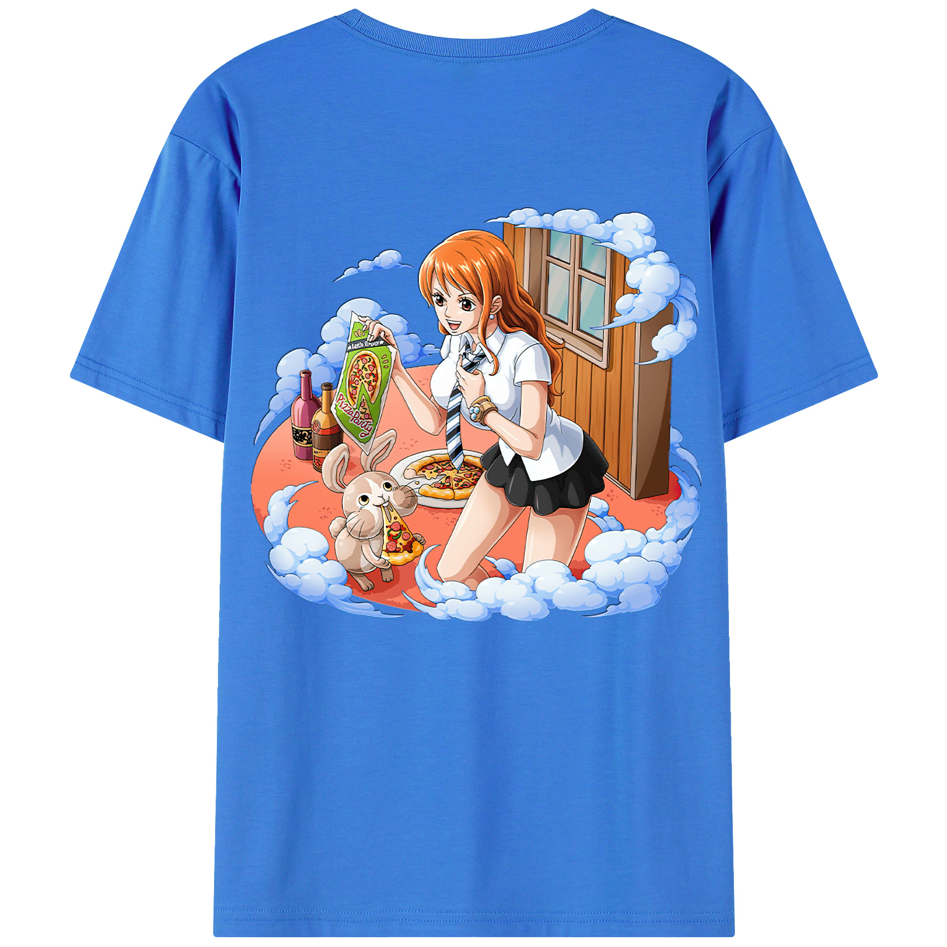 （画像用） ワンピース ナミ ONE PIECE Nami 綿100％ メンズ半袖Tシャツ（バックプリント） 通気性