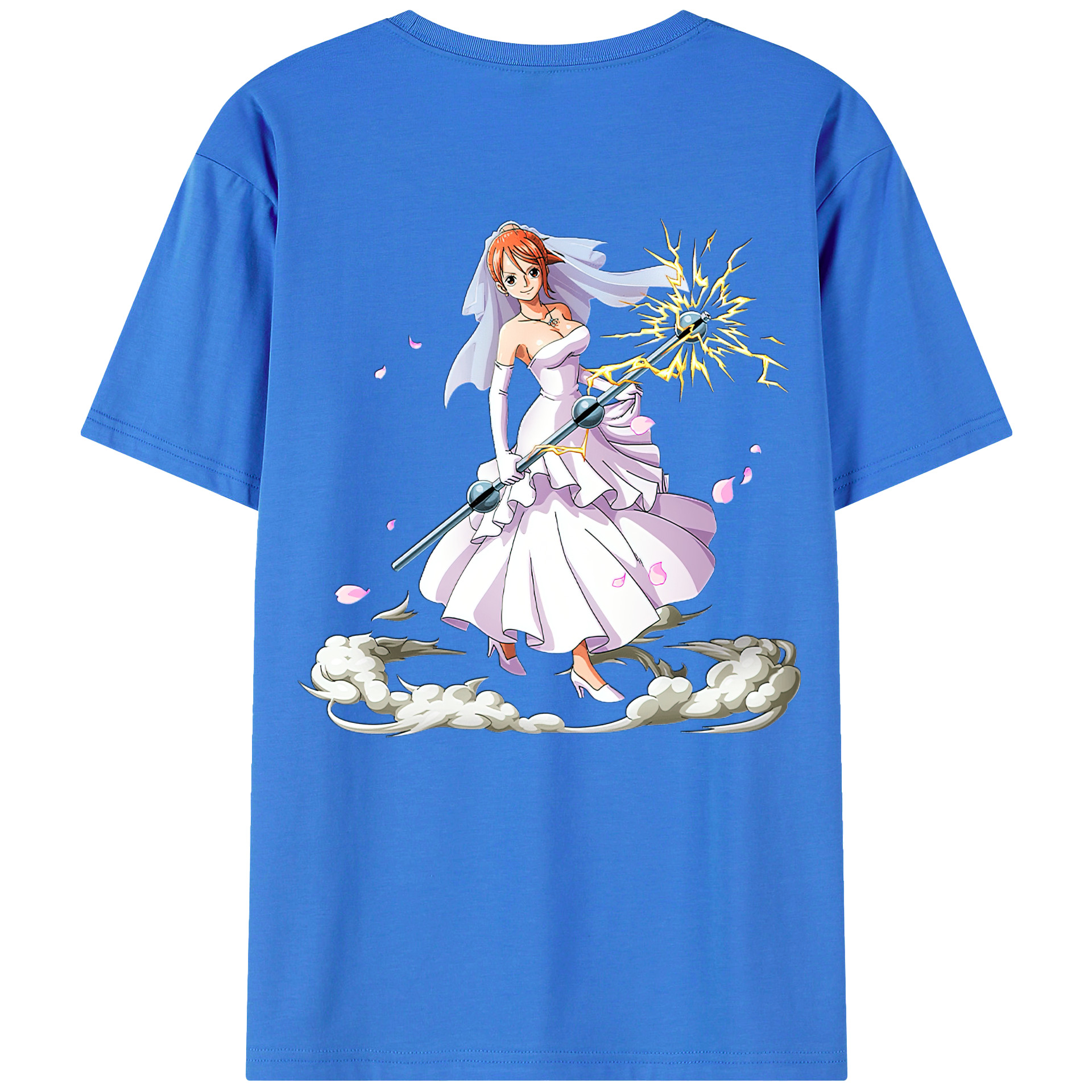 （画像用） ワンピース ナミ ONE PIECE Nami 綿100％ メンズ半袖Tシャツ（バックプリント） 通気性