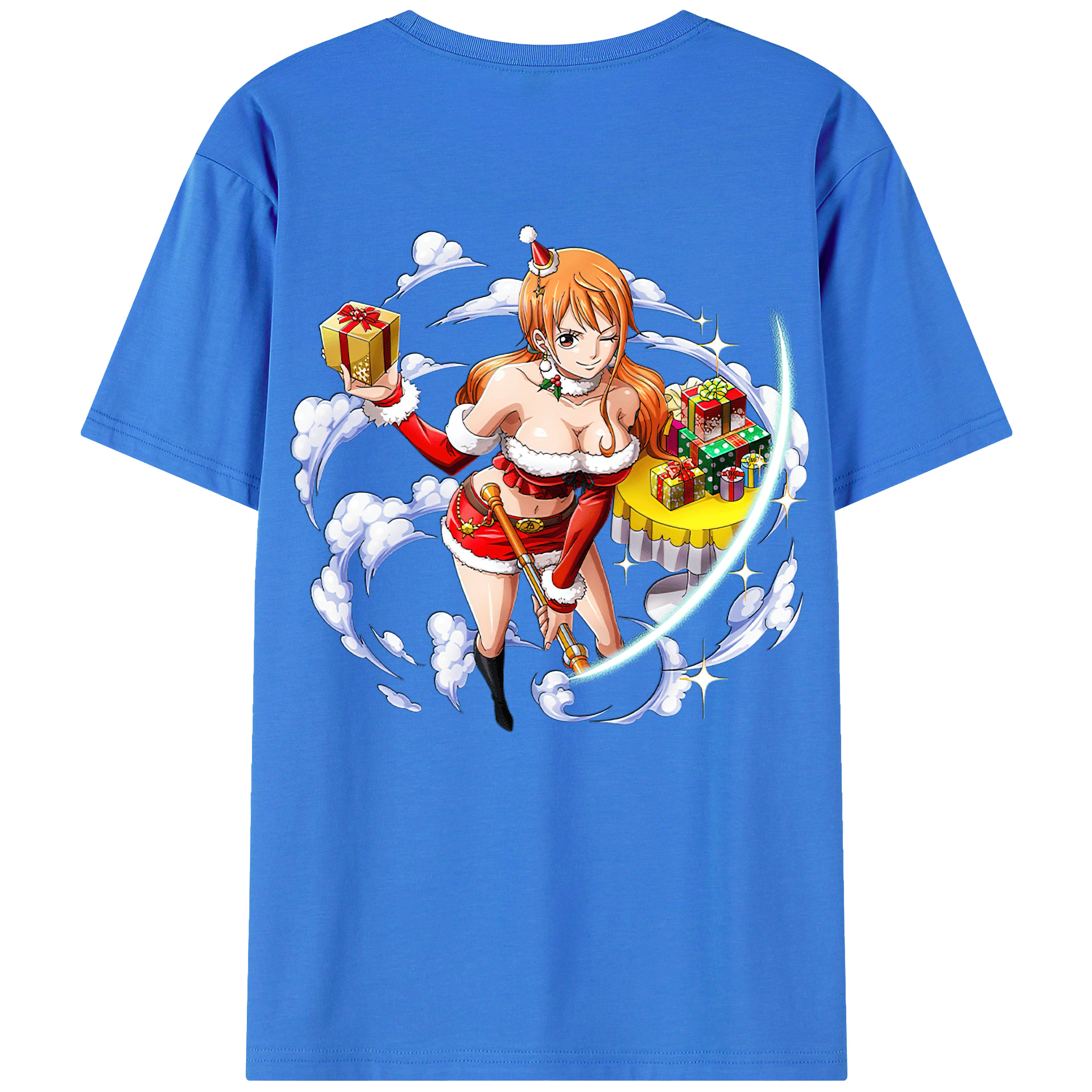 （画像用） ワンピース ナミ ONE PIECE Nami 綿100％ メンズ半袖Tシャツ（バックプリント） 通気性