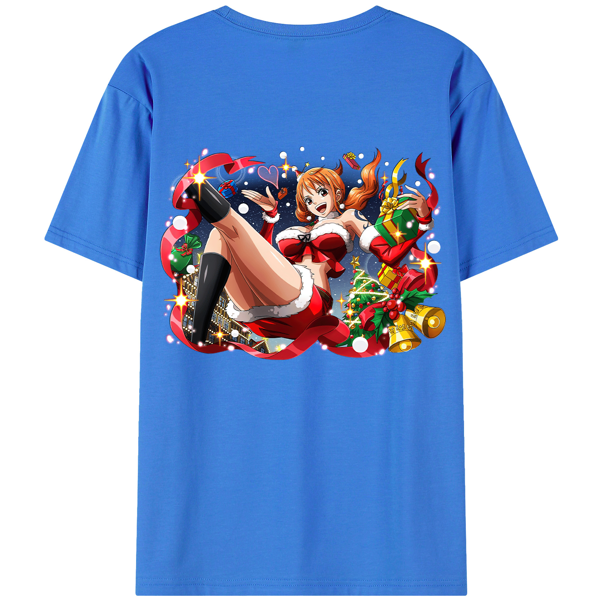 （画像用） ワンピース ナミ ONE PIECE Nami 綿100％ メンズ半袖Tシャツ（バックプリント） 通気性