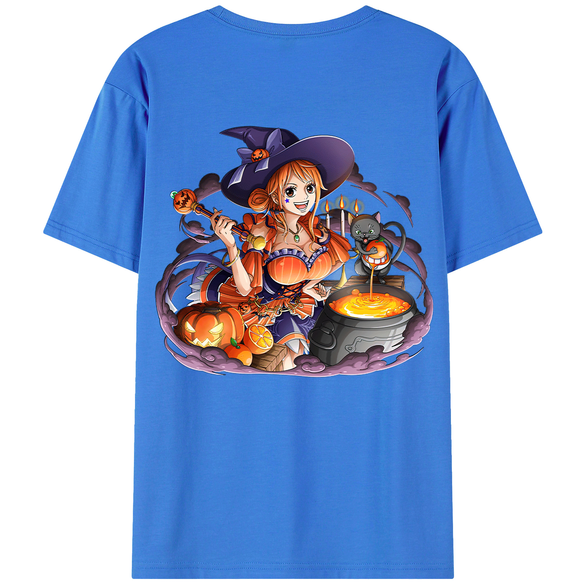 （画像用） ワンピース ナミ ONE PIECE Nami 綿100％ メンズ半袖Tシャツ（バックプリント） 通気性