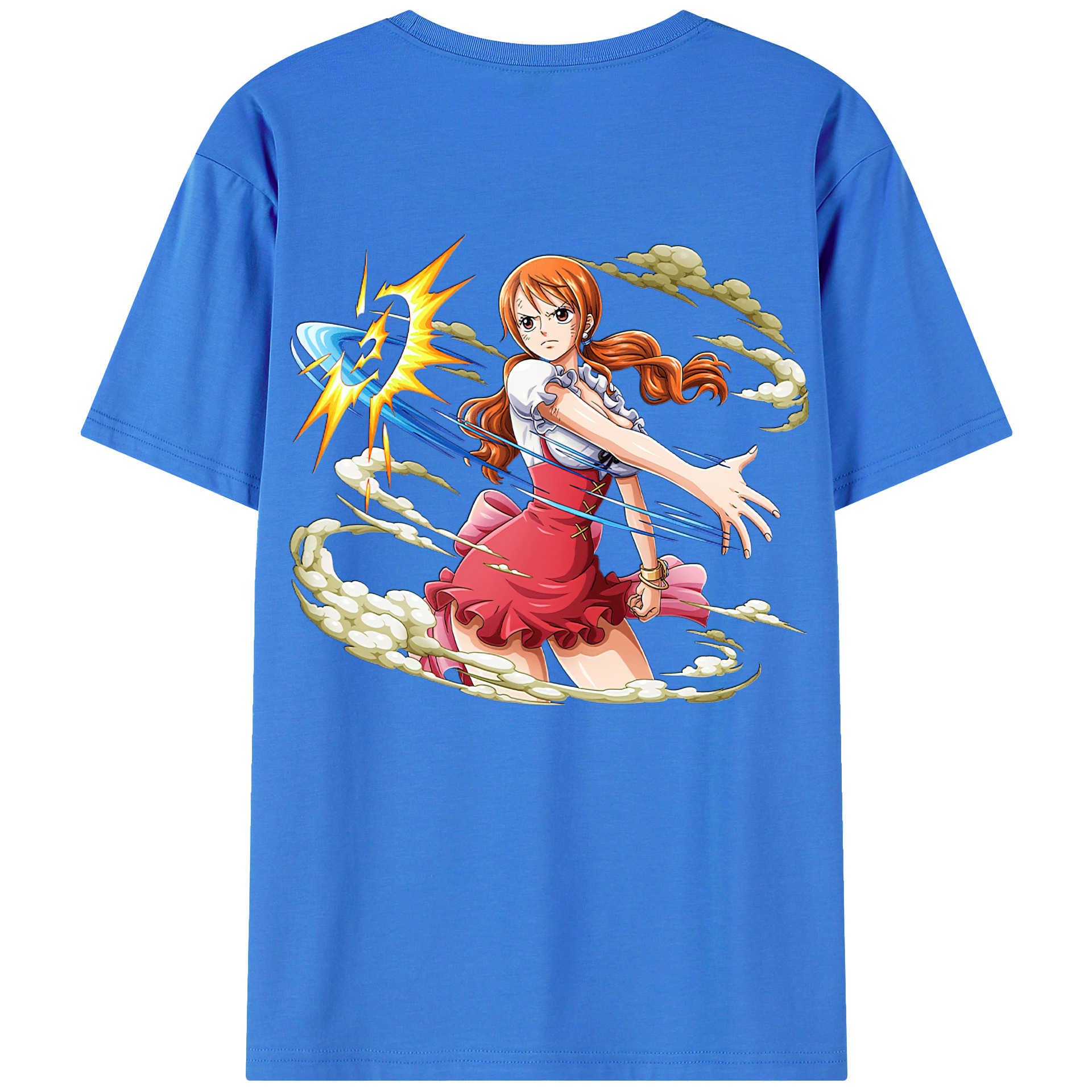 （画像用） ワンピース ナミ ONE PIECE Nami 綿100％ メンズ半袖Tシャツ（バックプリント） 通気性