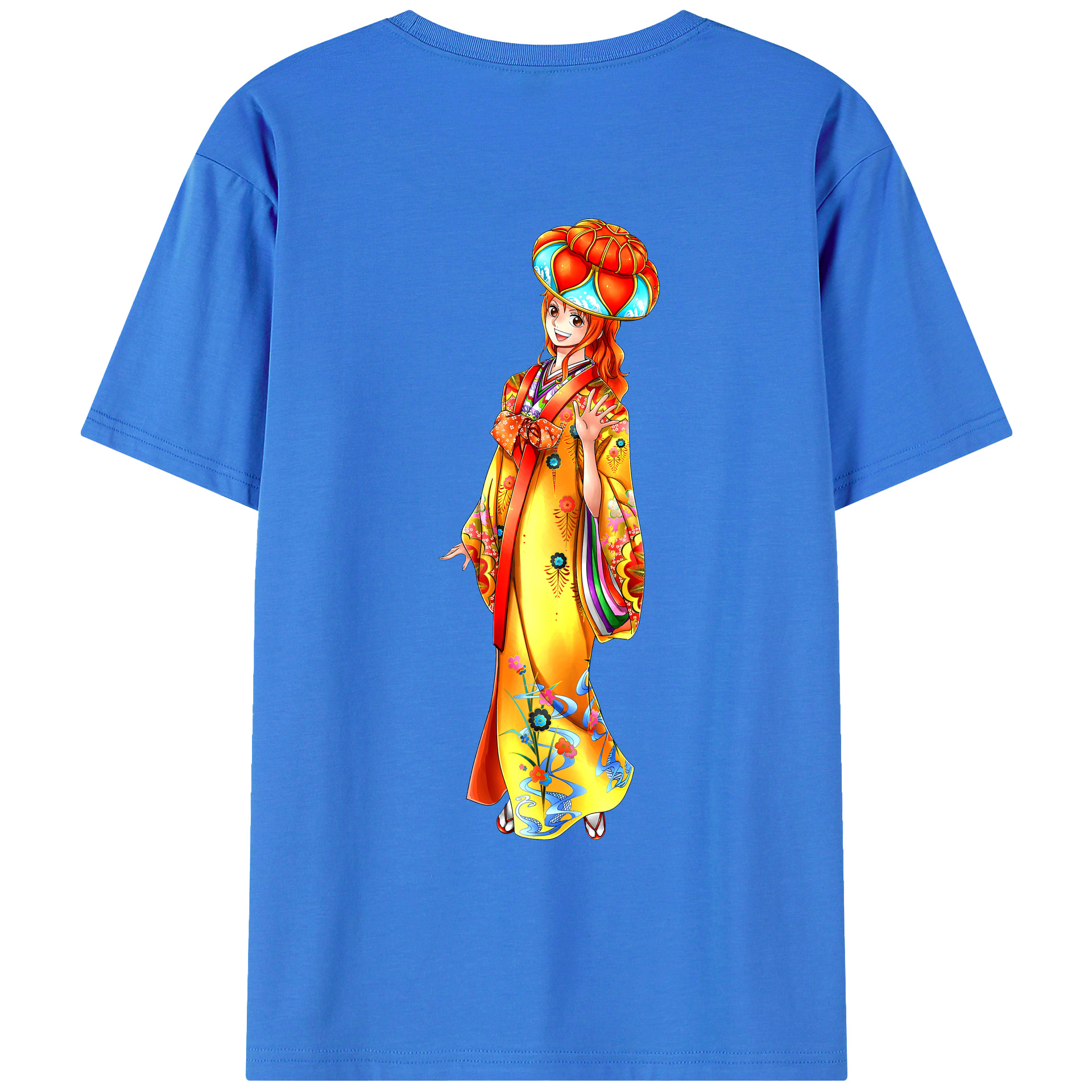 （画像用） ワンピース ナミ ONE PIECE Nami 綿100％ メンズ半袖Tシャツ（バックプリント） 通気性