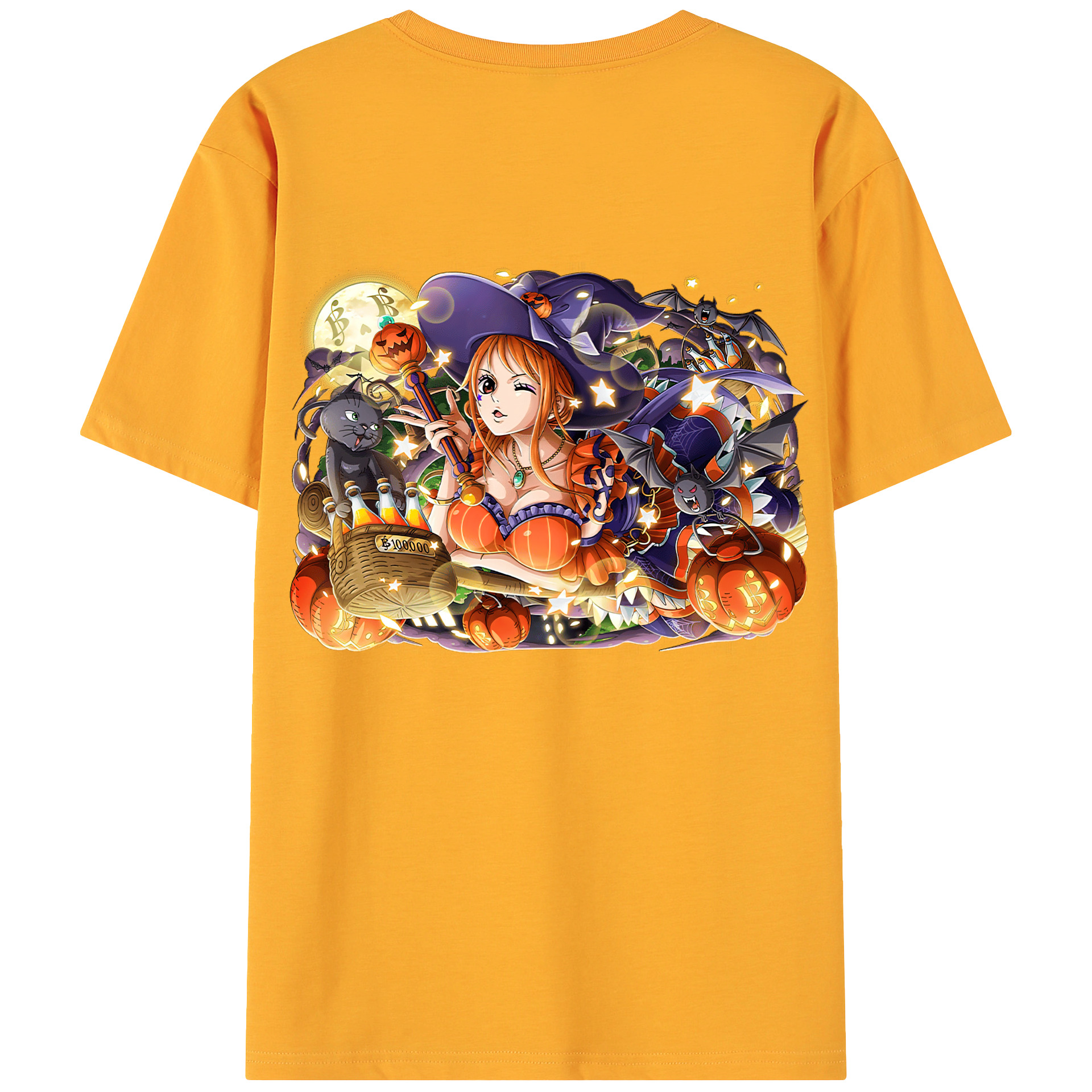 （画像用） ワンピース ナミ ONE PIECE Nami 綿100％ メンズ半袖Tシャツ（バックプリント） 通気性