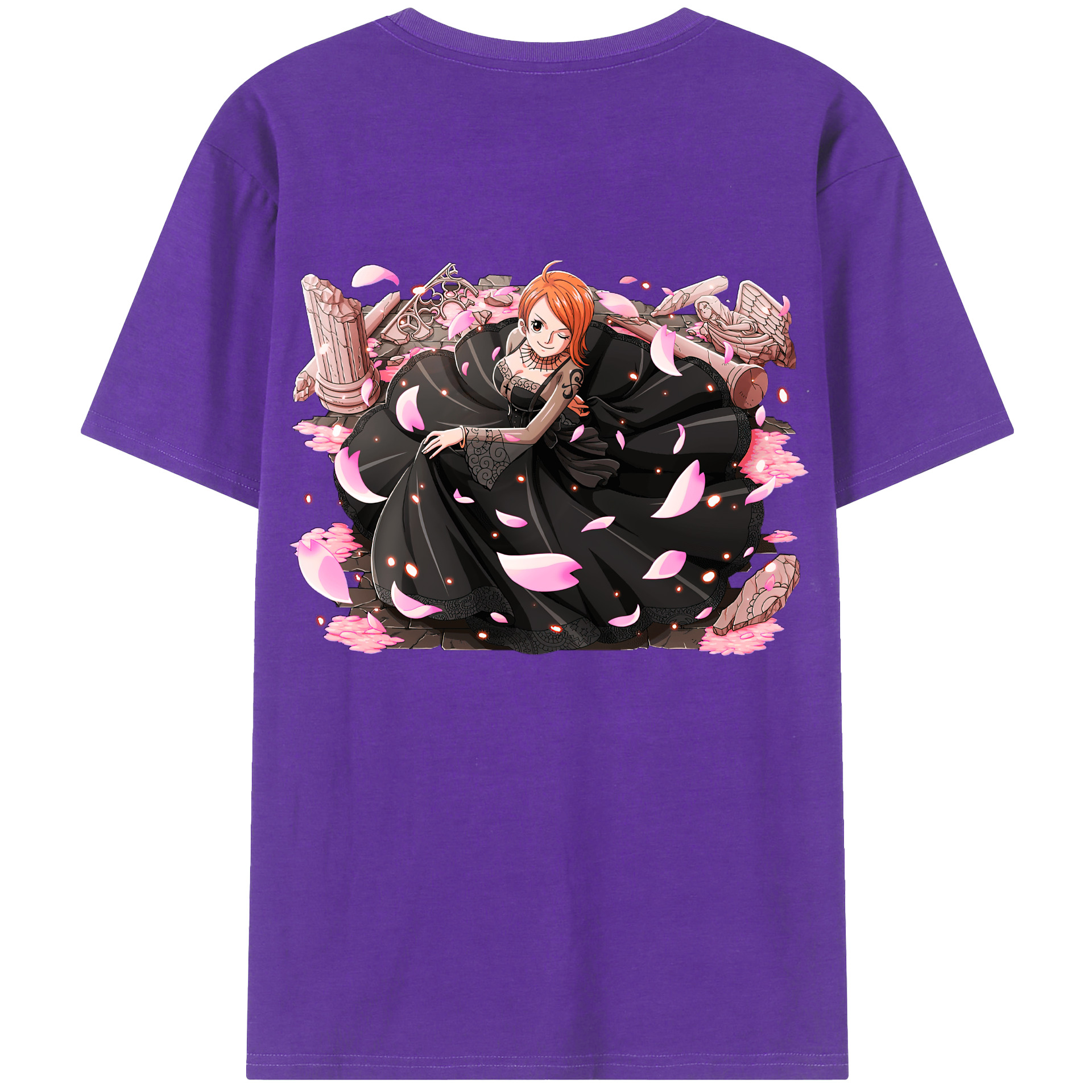 （画像用） ワンピース ナミ ONE PIECE Nami 綿100％ メンズ半袖Tシャツ（バックプリント） 通気性