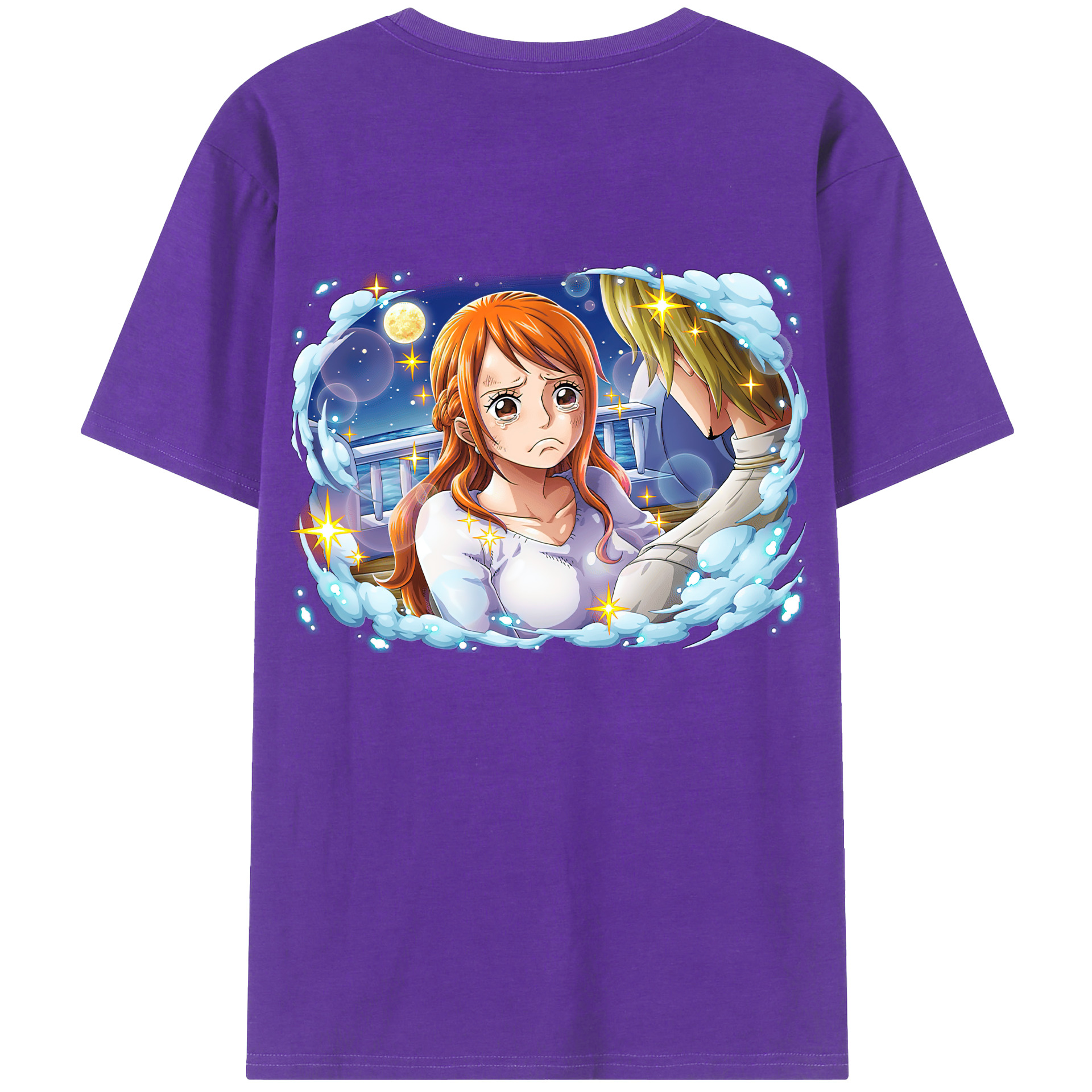 （画像用） ワンピース ナミ ONE PIECE Nami 綿100％ メンズ半袖Tシャツ（バックプリント） 通気性