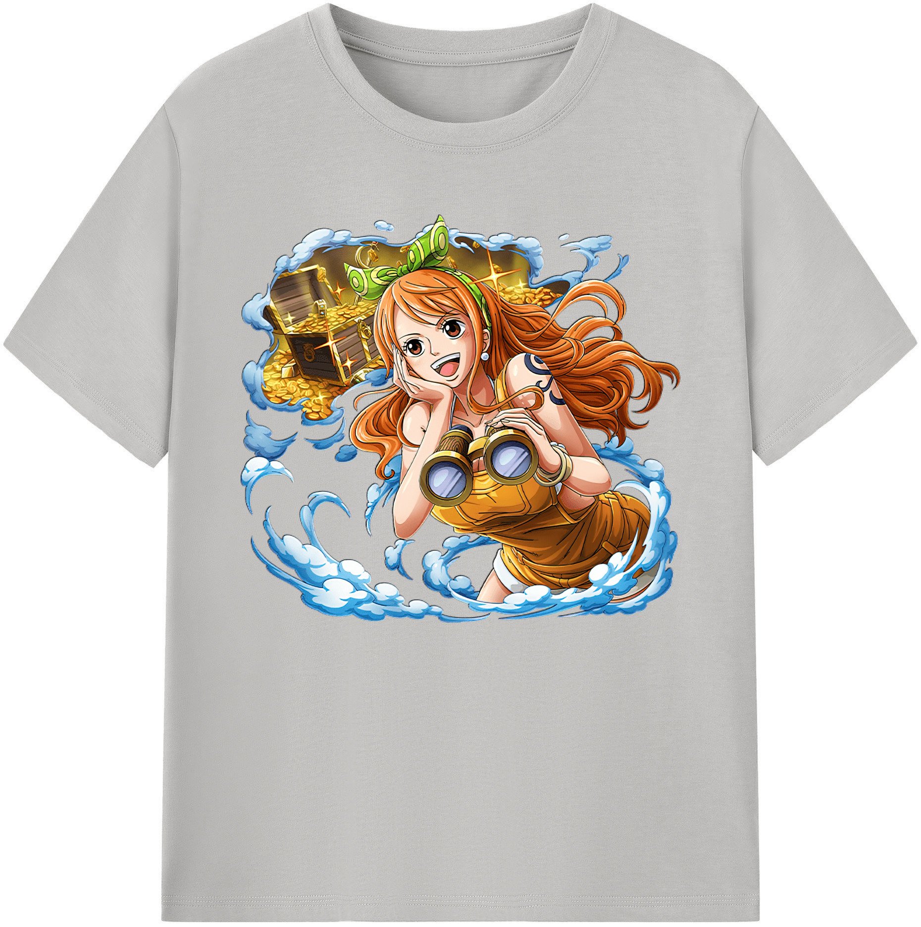 （画像用） ワンピース ナミ ONE PIECE Nami 綿100％ メンズ半袖Tシャツ｜肌触りやわらか＆通気性