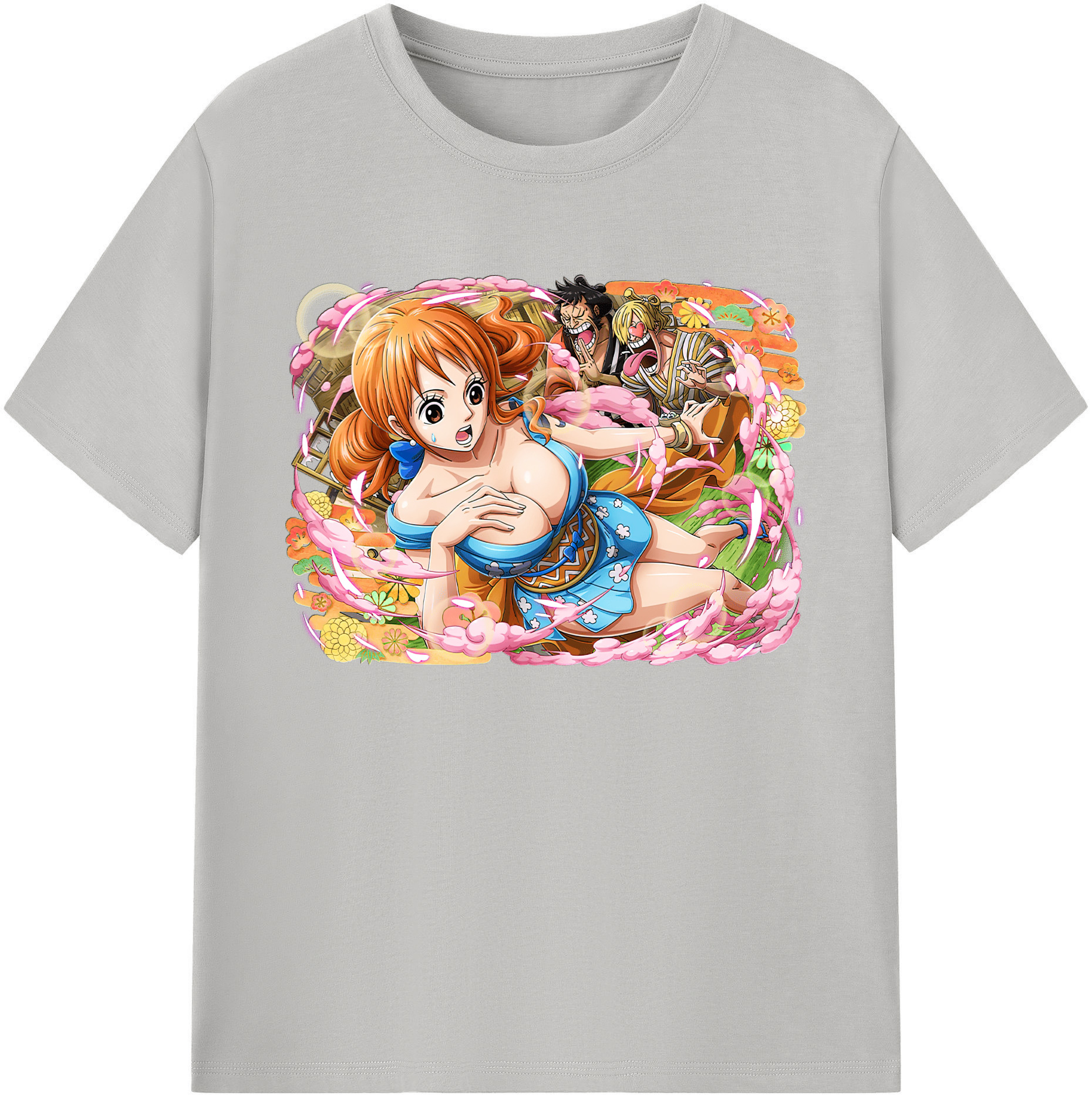 ワンピース ナミ ONE PIECE Nami 綿100％ メンズ半袖Tシャツ｜肌触りやわらか＆通気性