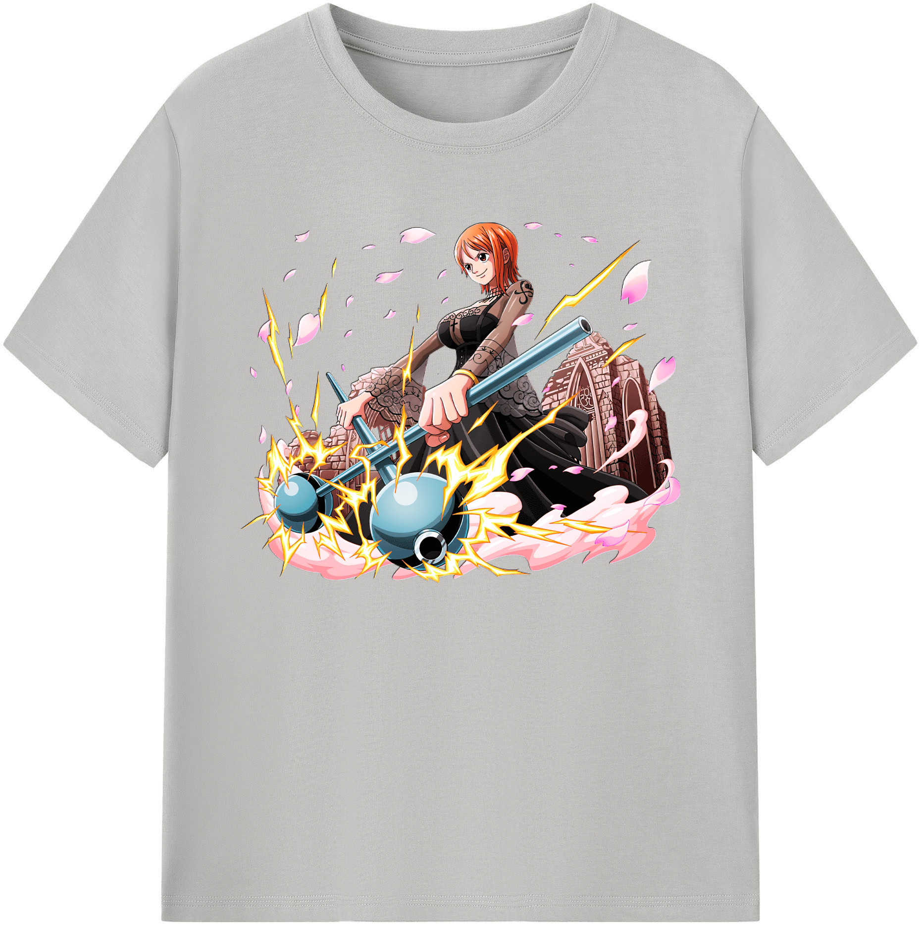 （画像用） ワンピース ナミ ONE PIECE Nami 綿100％ メンズ半袖Tシャツ｜肌触りやわらか＆通気性