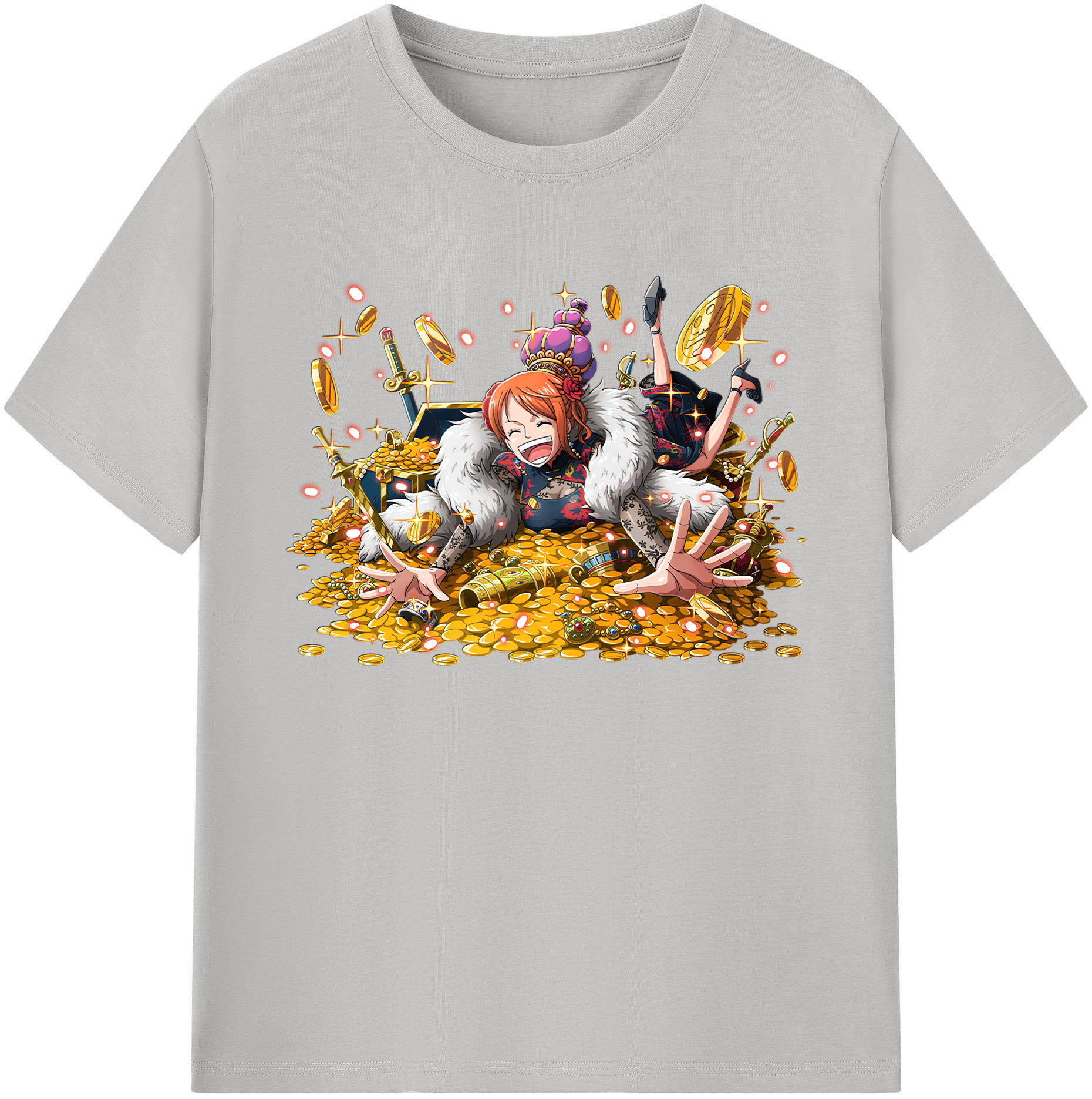 （画像用） ワンピース ナミ ONE PIECE Nami 綿100％ メンズ半袖Tシャツ｜肌触りやわらか＆通気性