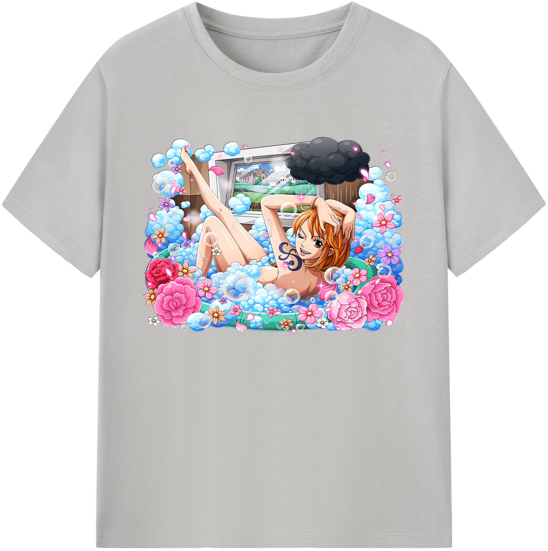 （画像用） ワンピース ナミ ONE PIECE Nami 綿100％ メンズ半袖Tシャツ｜肌触りやわらか＆通気性