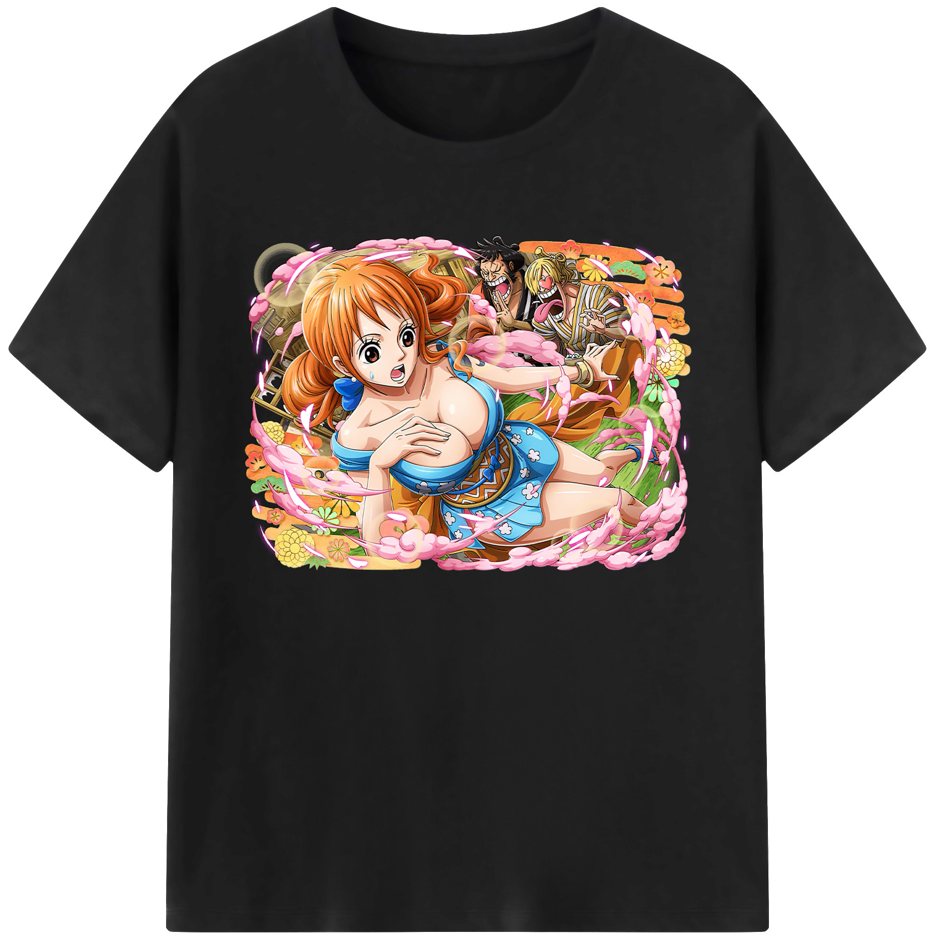 ワンピース ナミ ONE PIECE Nami 綿100％ メンズ半袖Tシャツ｜肌触りやわらか＆通気性