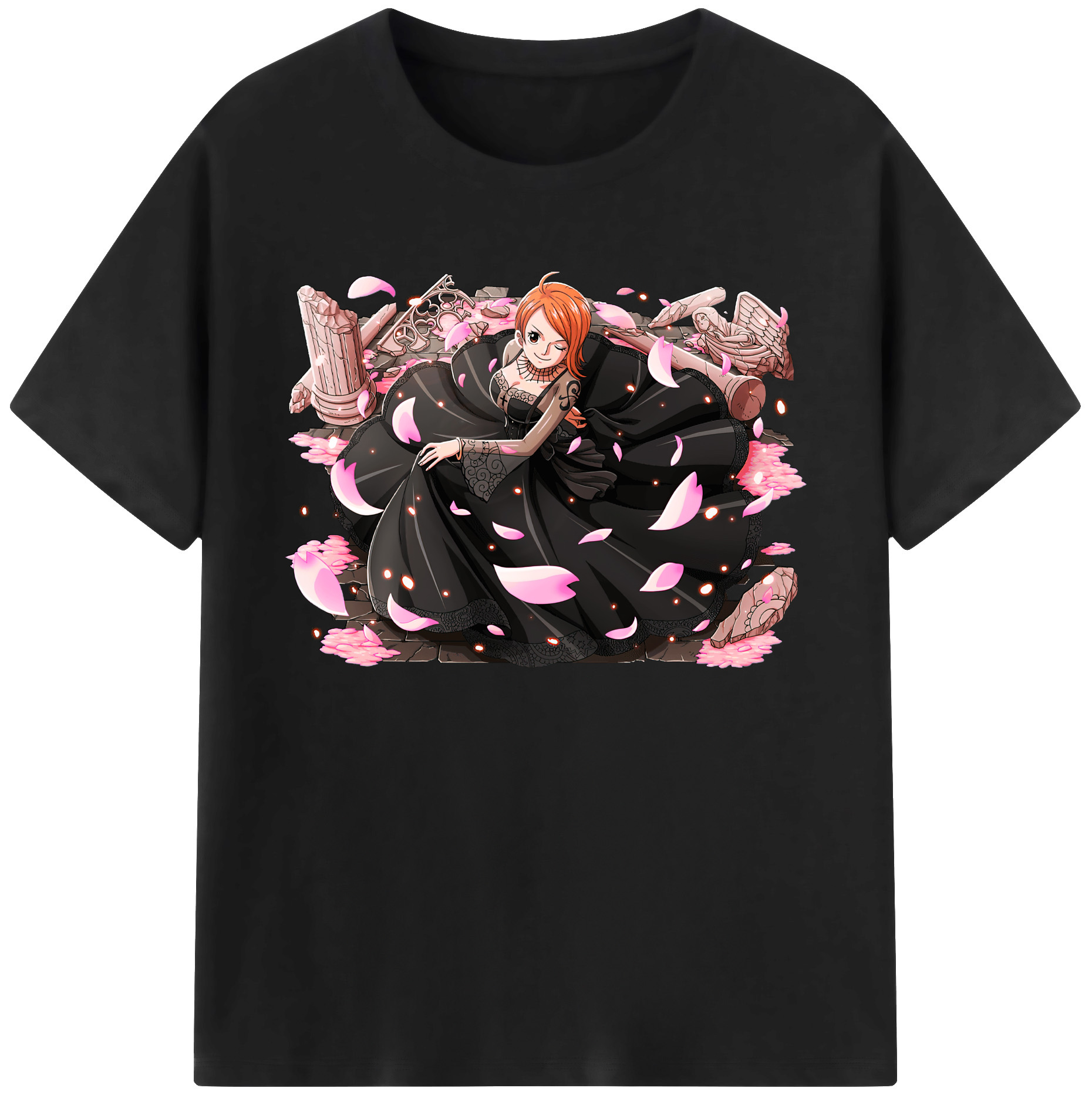 （画像用） ワンピース ナミ ONE PIECE Nami 綿100％ メンズ半袖Tシャツ｜肌触りやわらか＆通気性