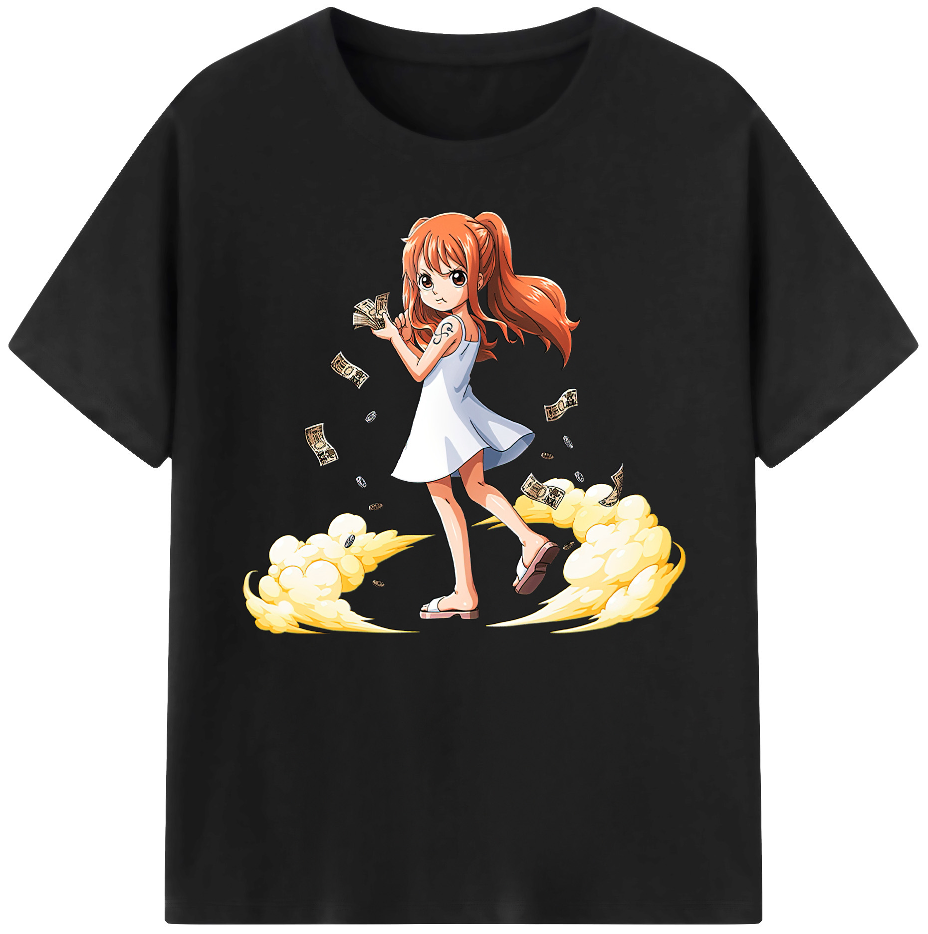 （画像用） ワンピース ナミ ONE PIECE Nami 綿100％ メンズ半袖Tシャツ｜肌触りやわらか＆通気性