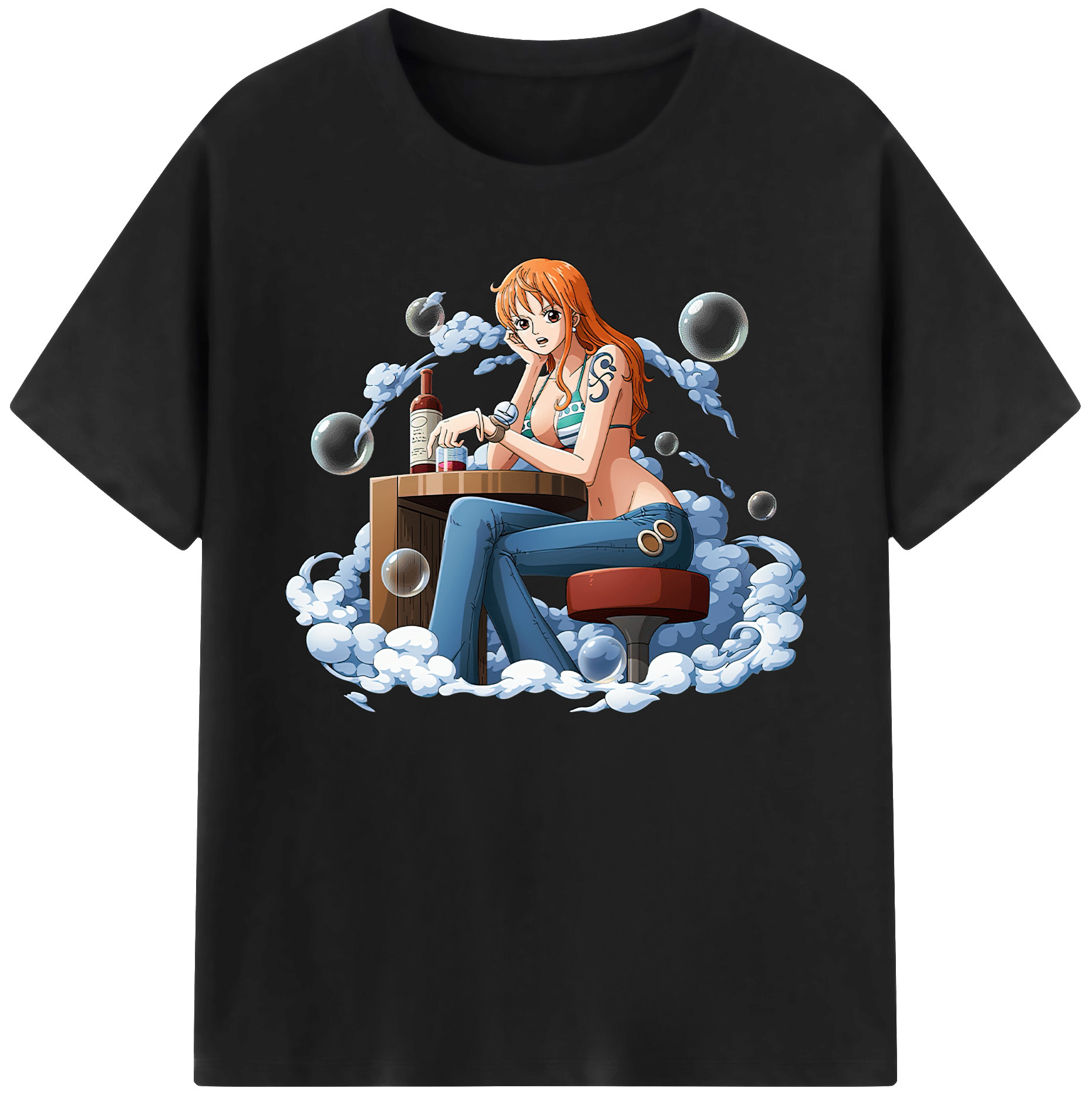 （画像用） ワンピース ナミ ONE PIECE Nami 綿100％ メンズ半袖Tシャツ｜肌触りやわらか＆通気性