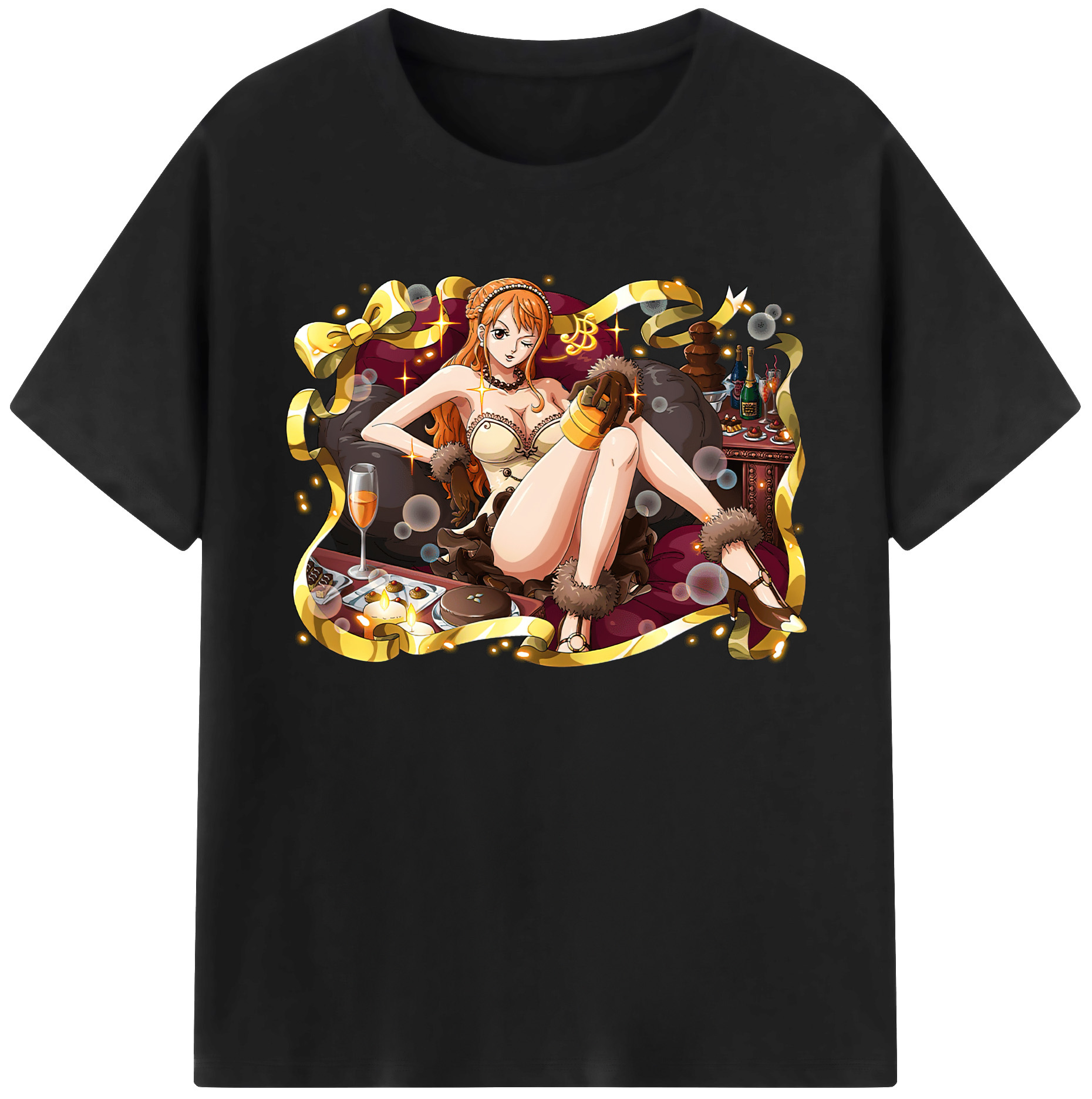 （画像用） ワンピース ナミ ONE PIECE Nami 綿100％ メンズ半袖Tシャツ｜肌触りやわらか＆通気性