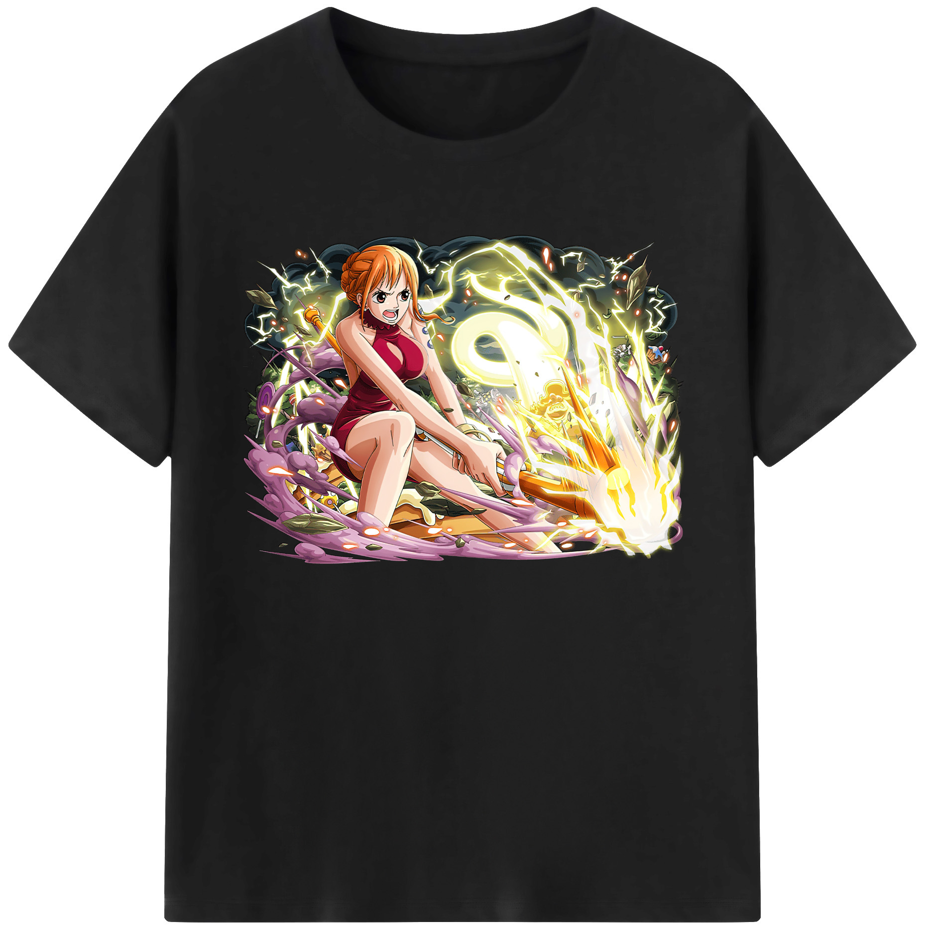ワンピース ナミ ONE PIECE Nami 綿100％ メンズ半袖Tシャツ｜肌触りやわらか＆通気性