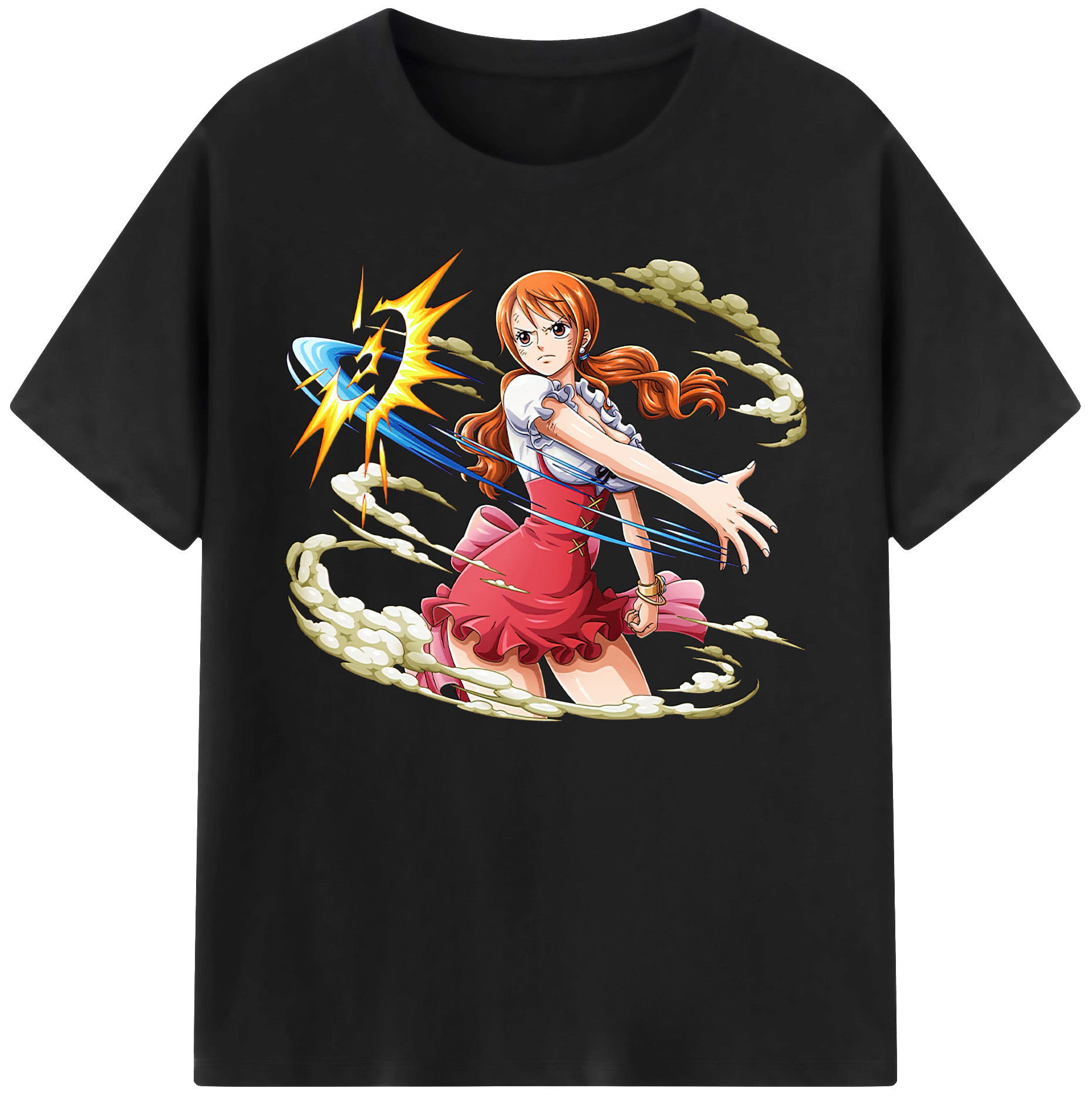 （画像用） ワンピース ナミ ONE PIECE Nami 綿100％ メンズ半袖Tシャツ｜肌触りやわらか＆通気性