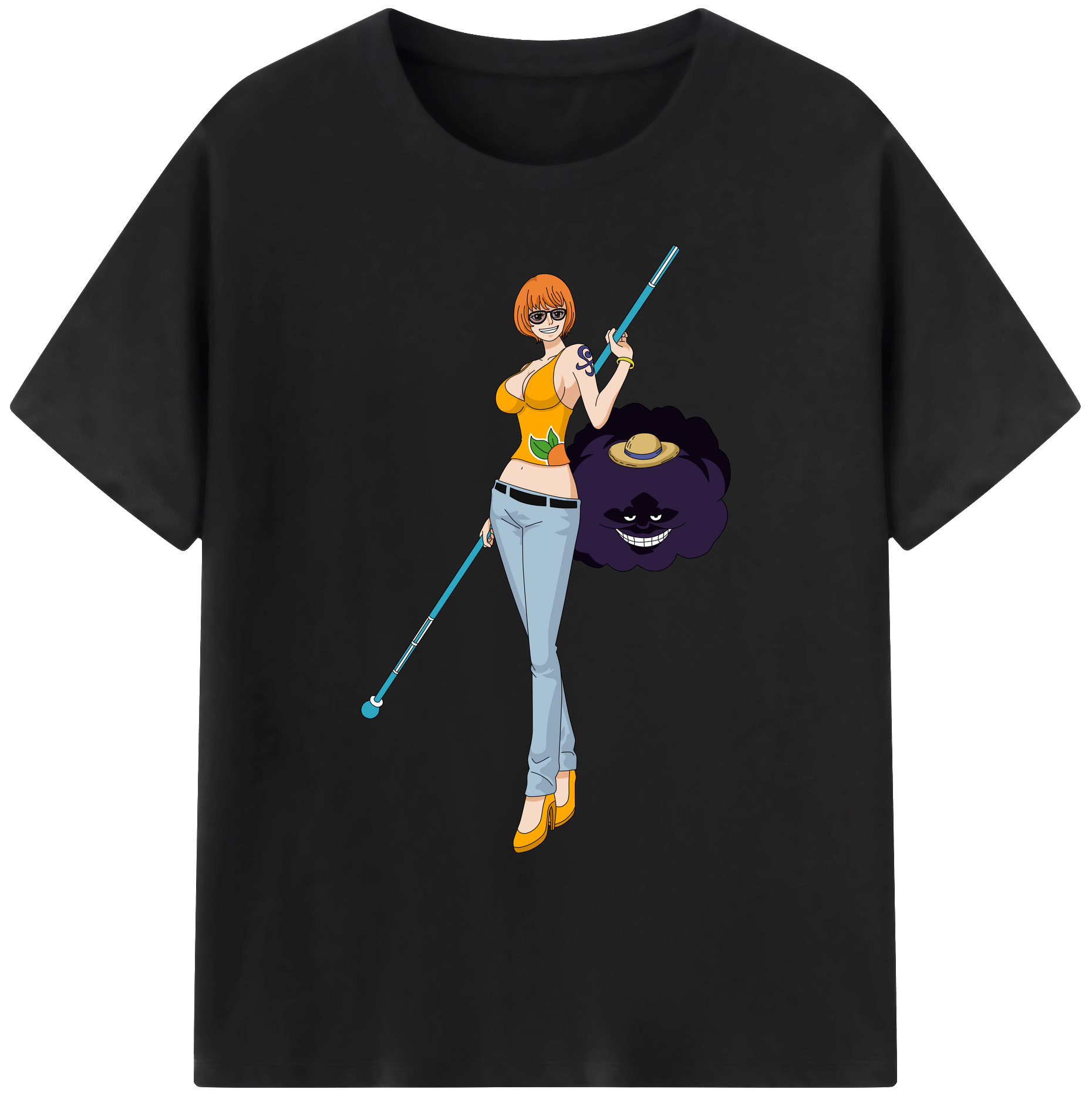 ワンピース ナミ ONE PIECE Nami 綿100％ メンズ半袖Tシャツ｜肌触りやわらか＆通気性